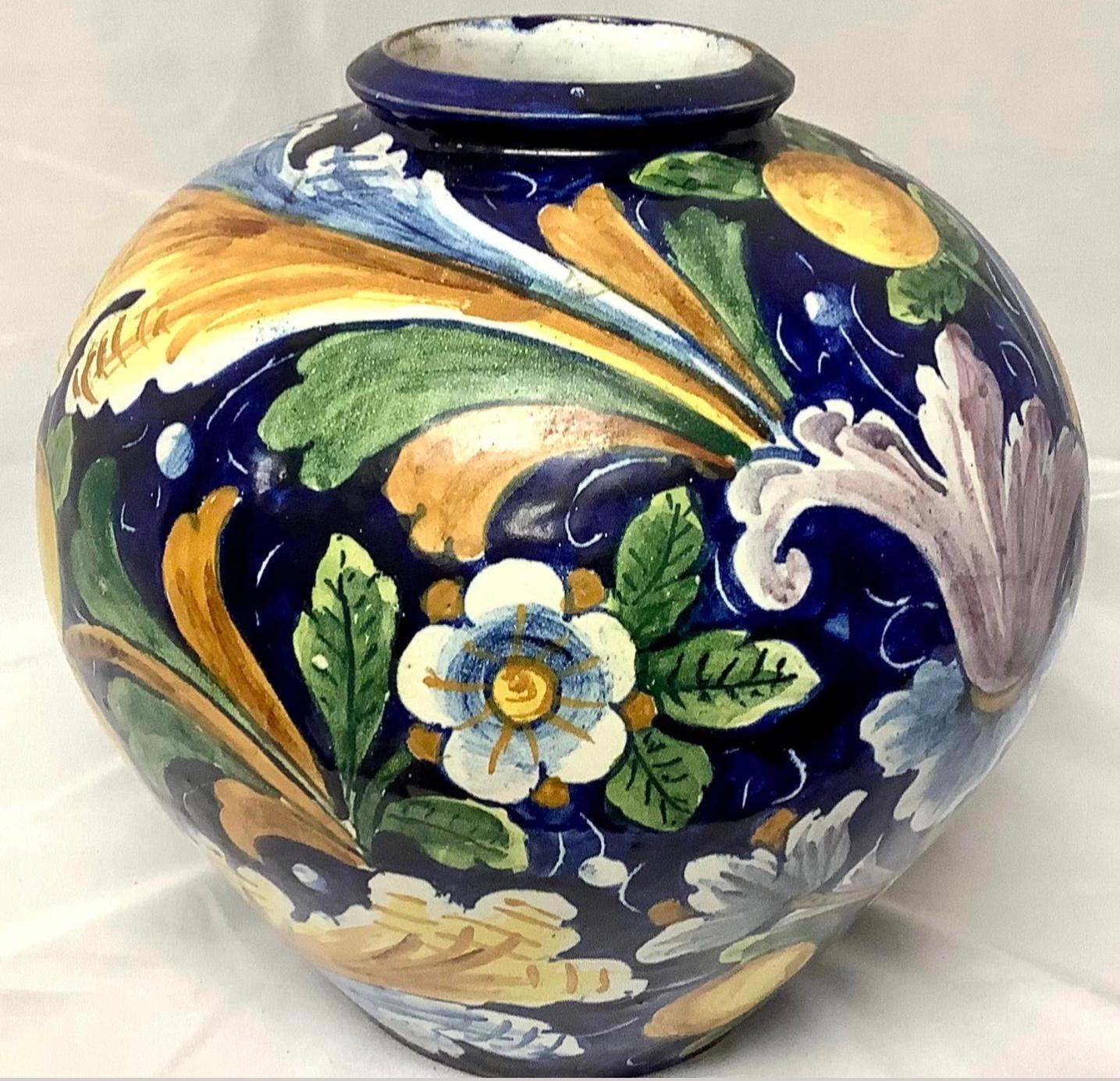 Großer italienischer Maiolica-Töpfer/Vase aus dem 19. Jahrhundert (Töpferwaren)