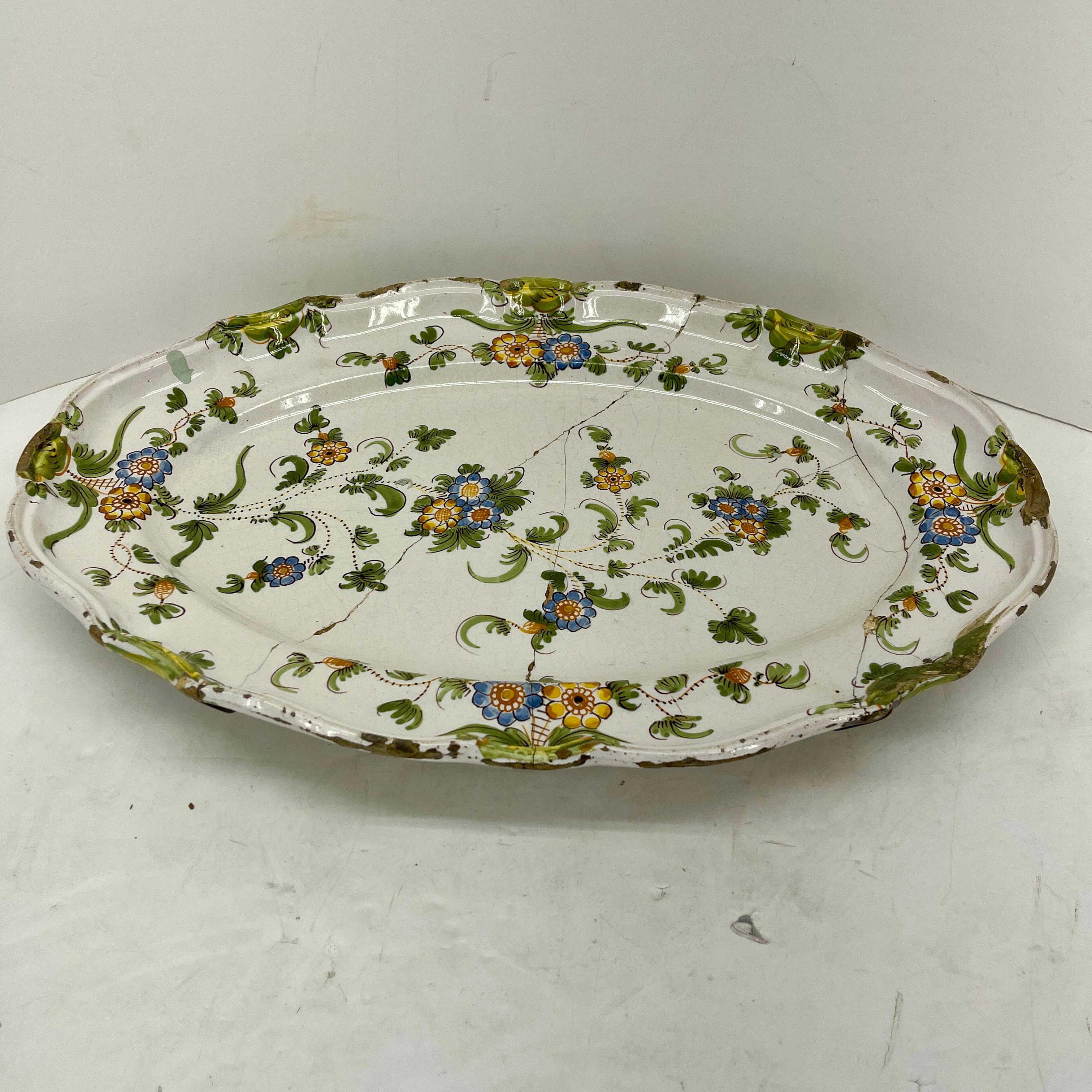 Large 19th Century Italian Majolica Cantagalli Platter For Sale 5