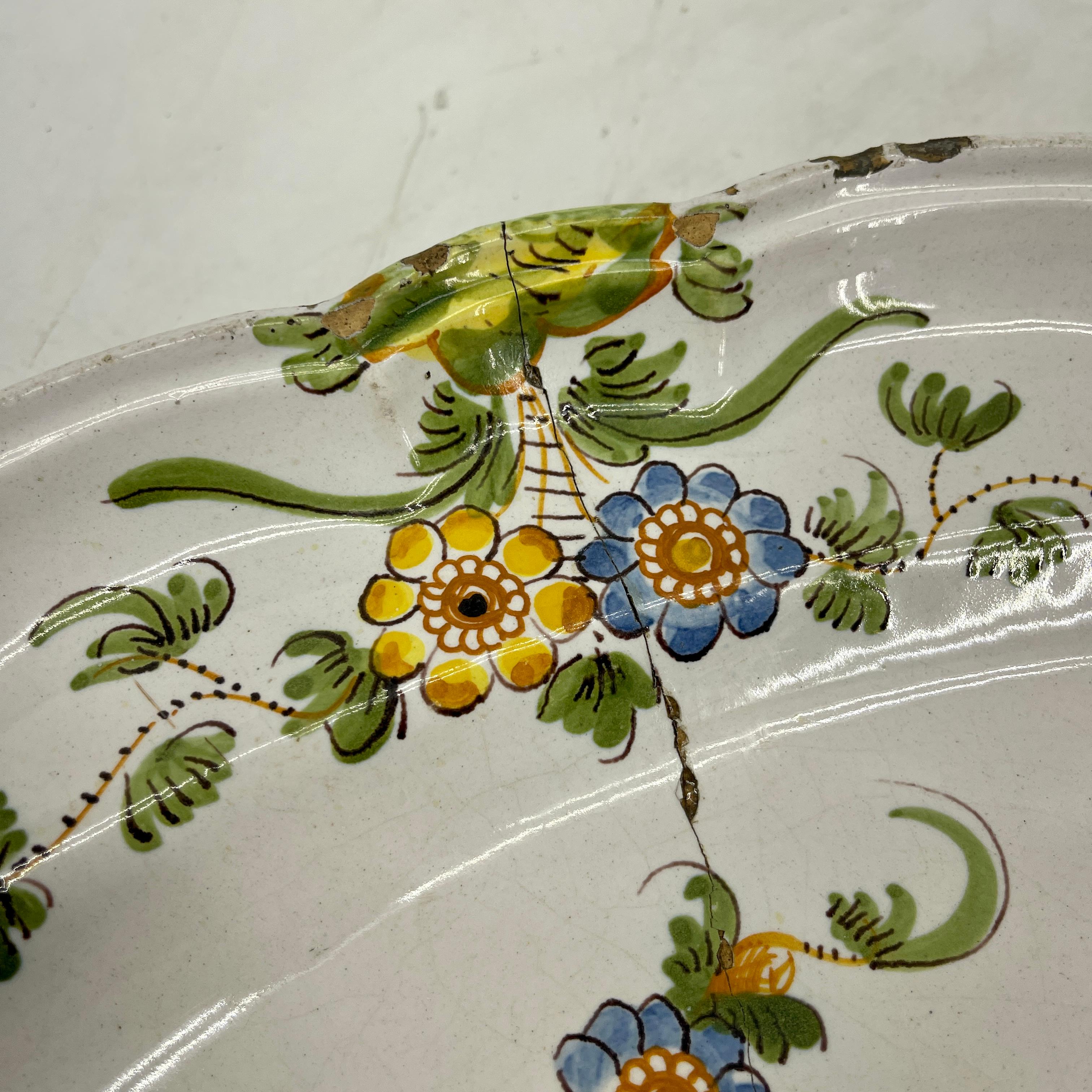 Large 19th Century Italian Majolica Cantagalli Platter 8