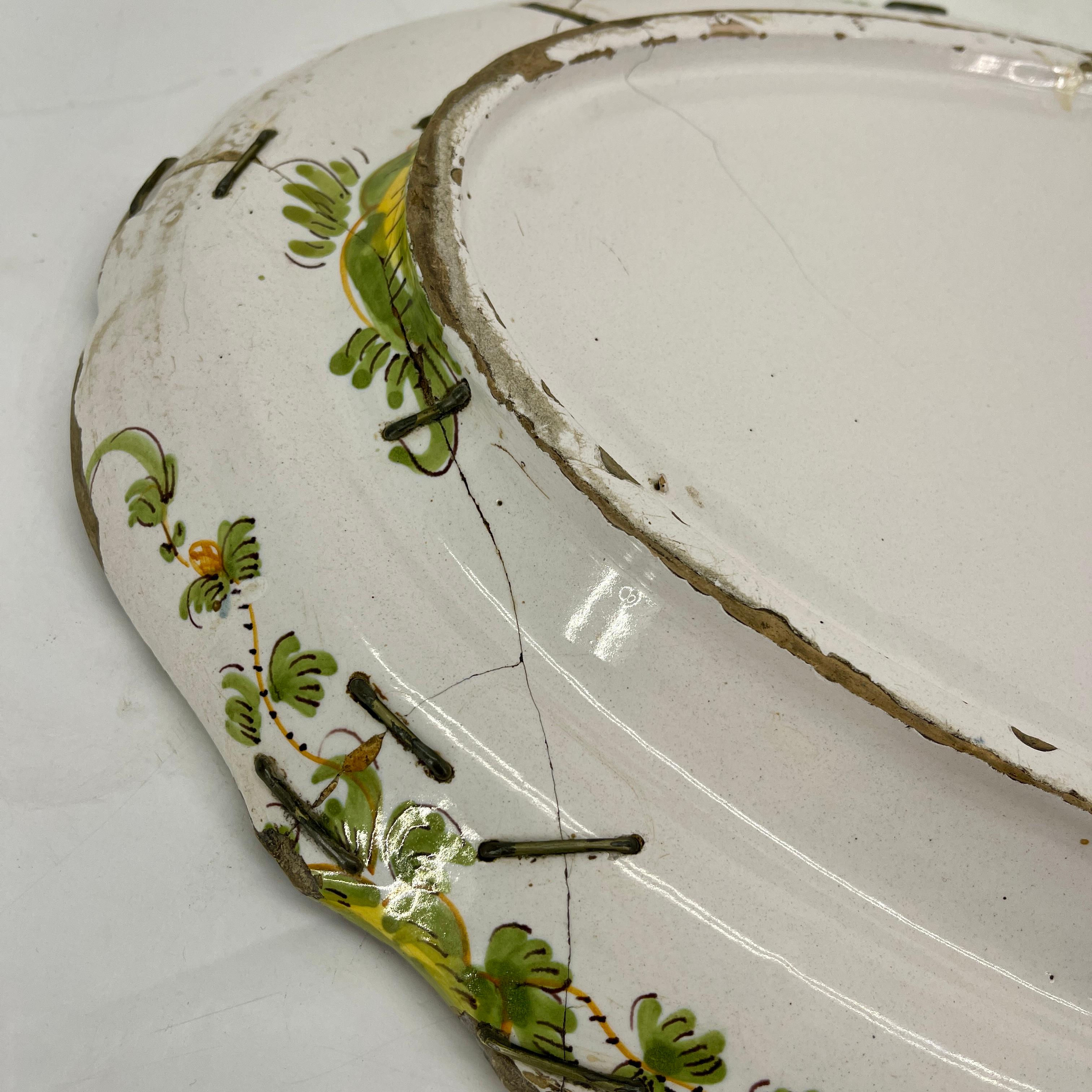 Large 19th Century Italian Majolica Cantagalli Platter 12