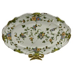 Antique Large 19th Century Italian Majolica Cantagalli Platter