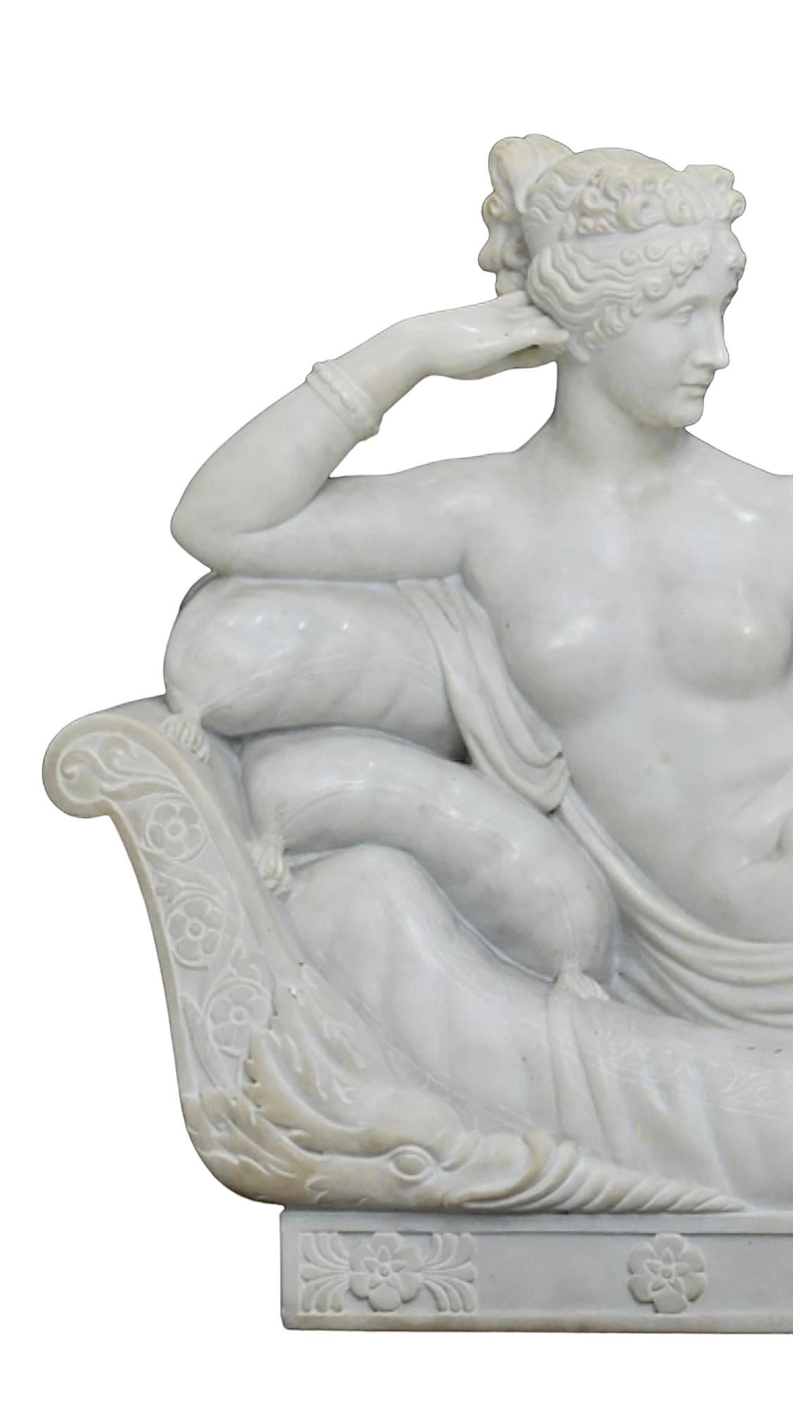 Grand Tour Large 19th Century Italian Marble Statue of Venus Victrix by Pietro Bazzanti