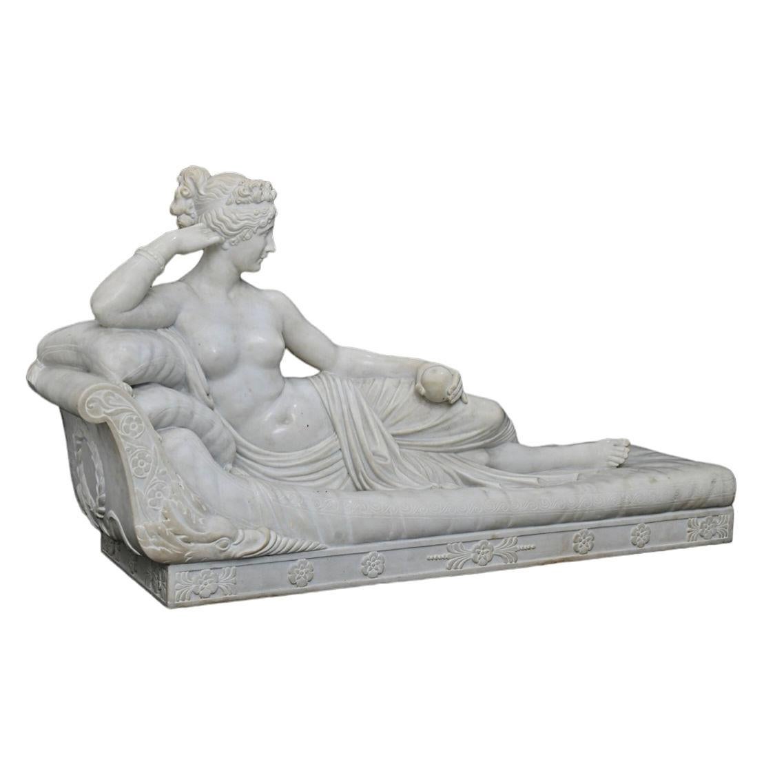 Large 19th Century Italian Marble Statue of Venus Victrix by Pietro Bazzanti