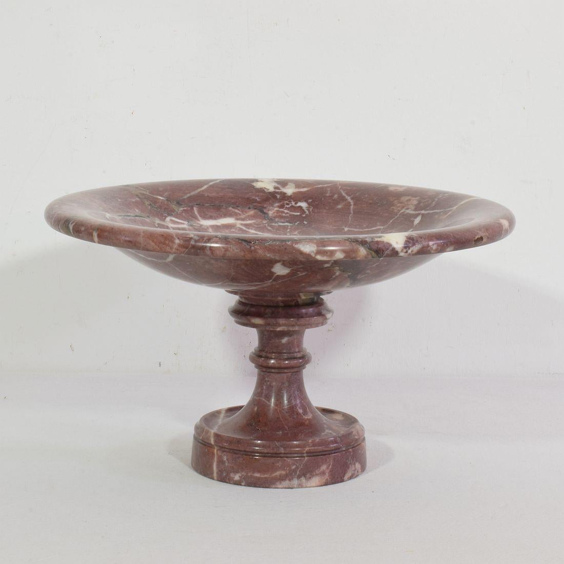 Marmo Grande Tazza in marmo italiana del XIX secolo in vendita