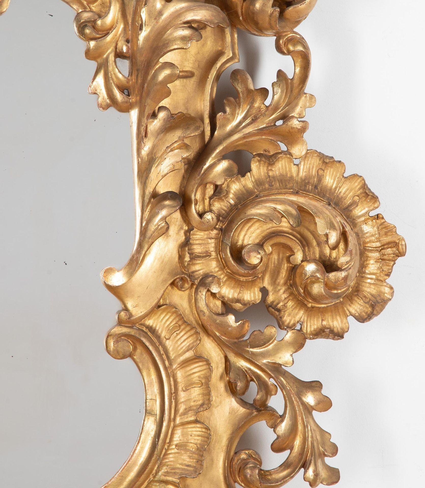 Doré Grand miroir italien du 19ème siècle en vente