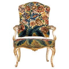Large 19th Century Italian Open Armchair