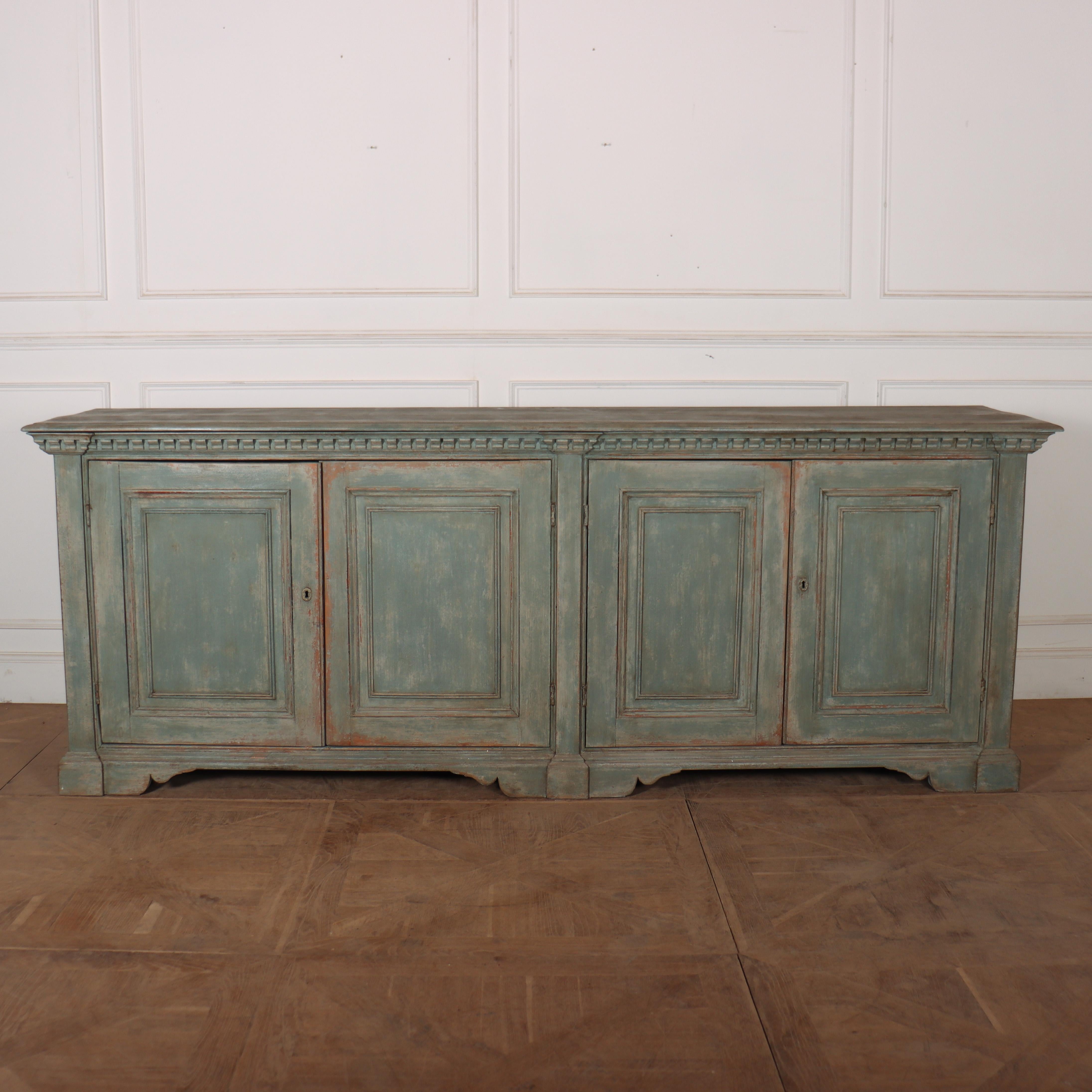 Large early 19th C painted Italian 4 door enfilade. 1810

Reference: 8338

Dimensions
104 inches (264 cms) Wide
22.5 inches (57 cms) Deep
39 inches (99 cms) High