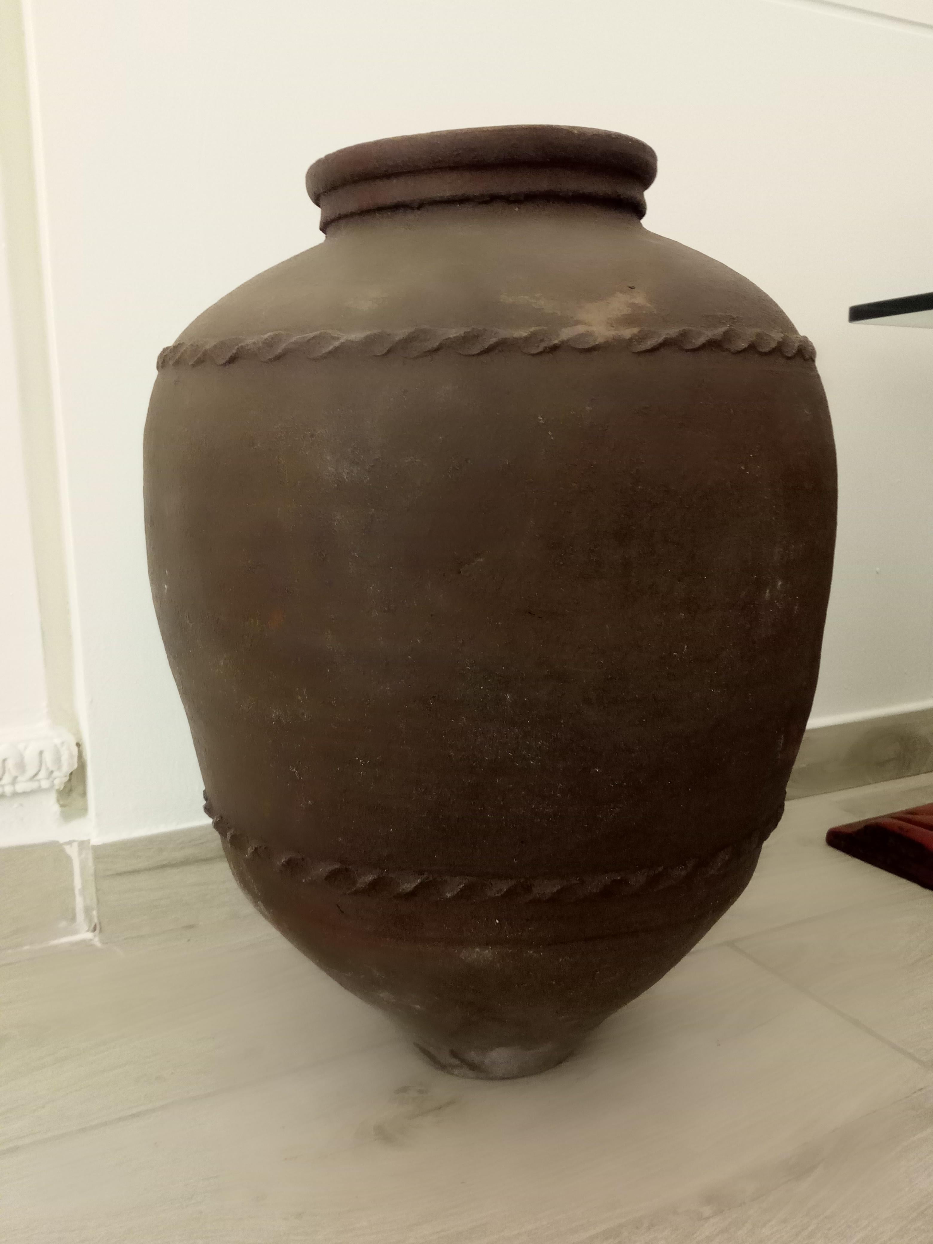 Rustic Large 19th Century Italian Terracotta Jar