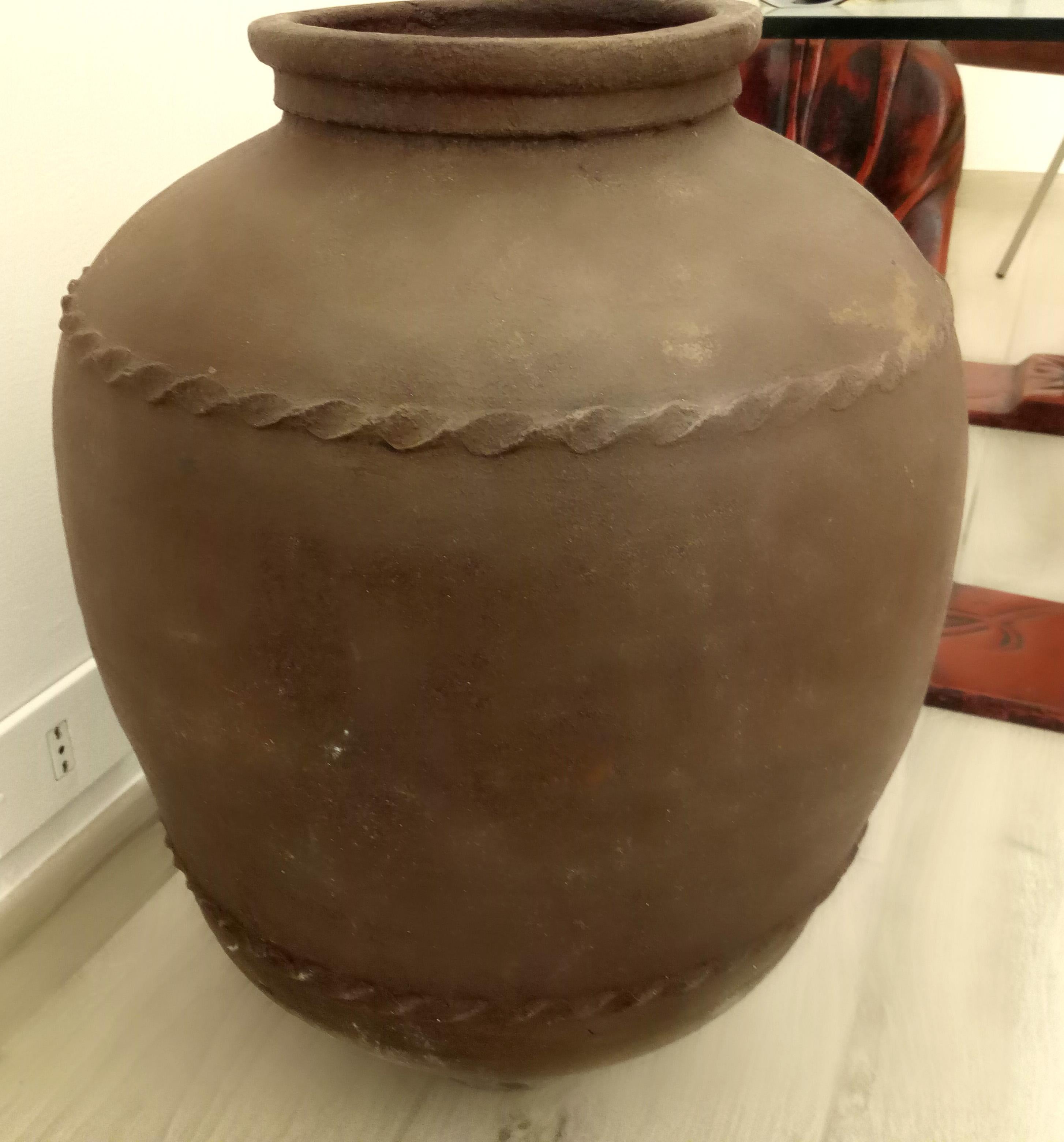 18th Century and Earlier Large 19th Century Italian Terracotta Jar