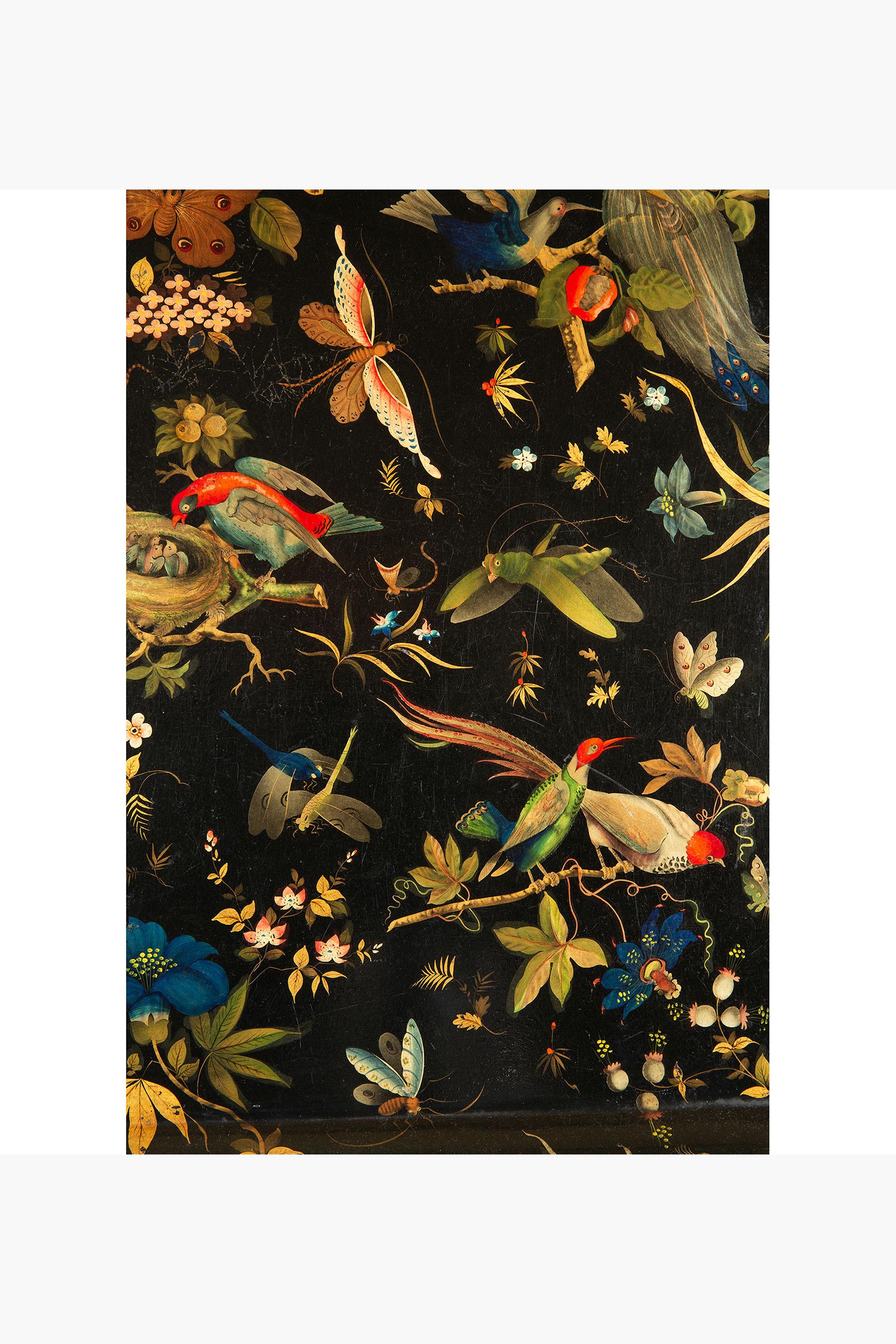 Hand-Painted Large 19th Century Italian Toleware Tray For Sale
