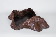 Large 19th Century Japanese Burl Wood Presentation Tray
