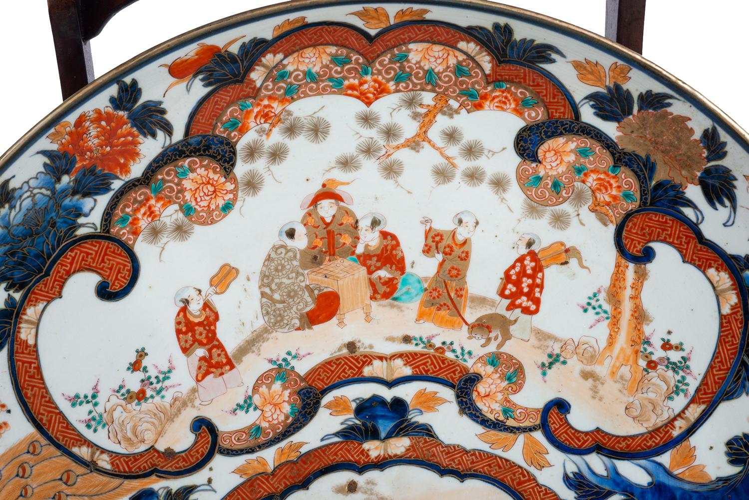 Hand-Painted Large 19th Century Japanese Imari Charger