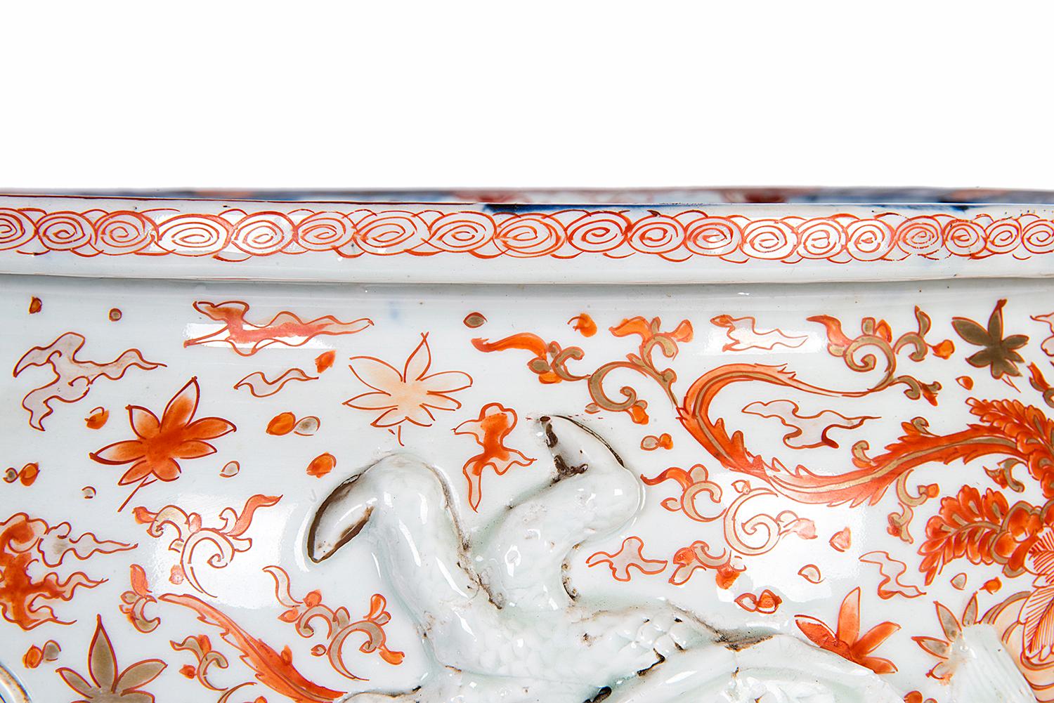 Large 19th Century Japanese Imari Jardinière In Good Condition In Brighton, Sussex