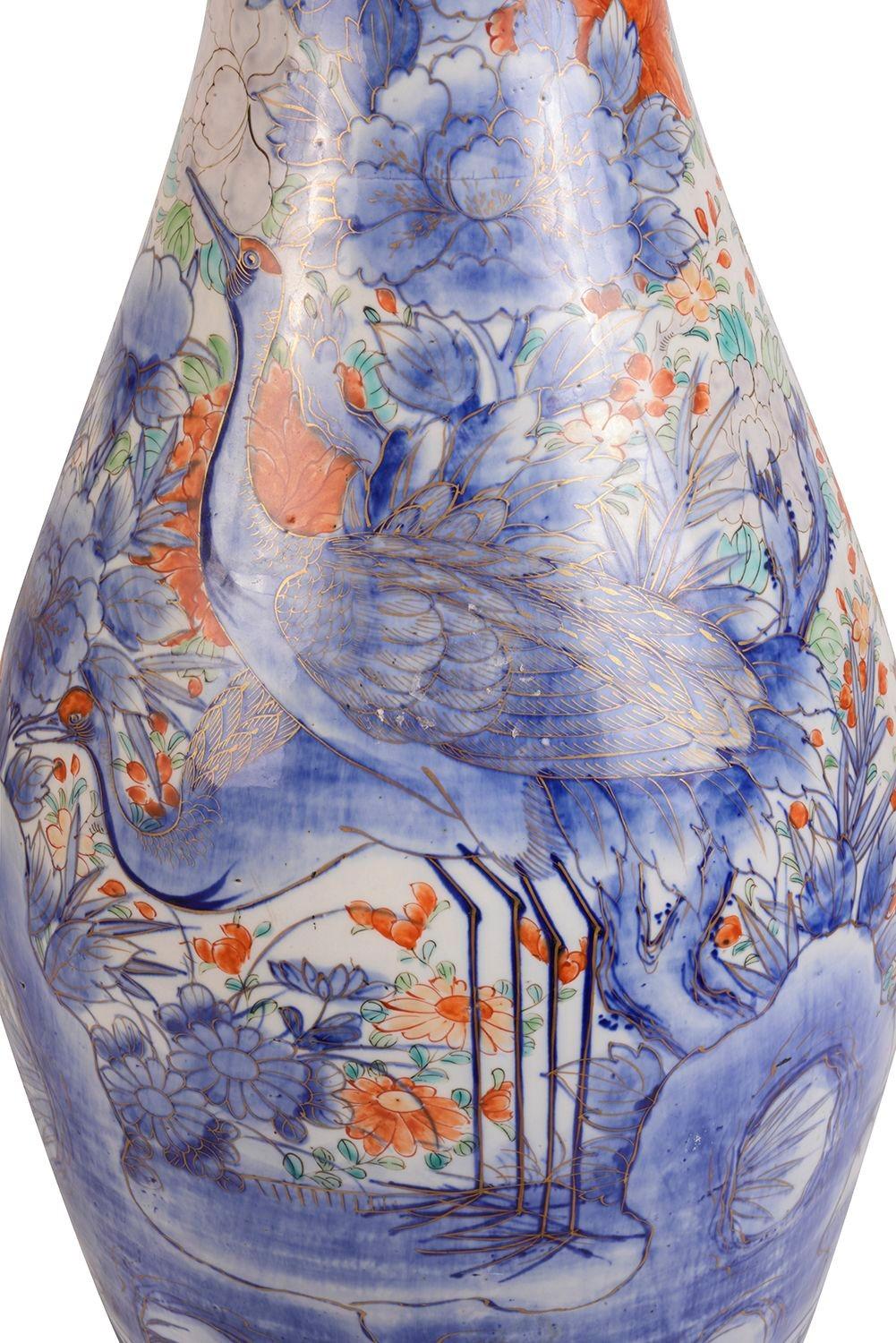 Porcelain Large 19th Century Japanese Imari vase. For Sale