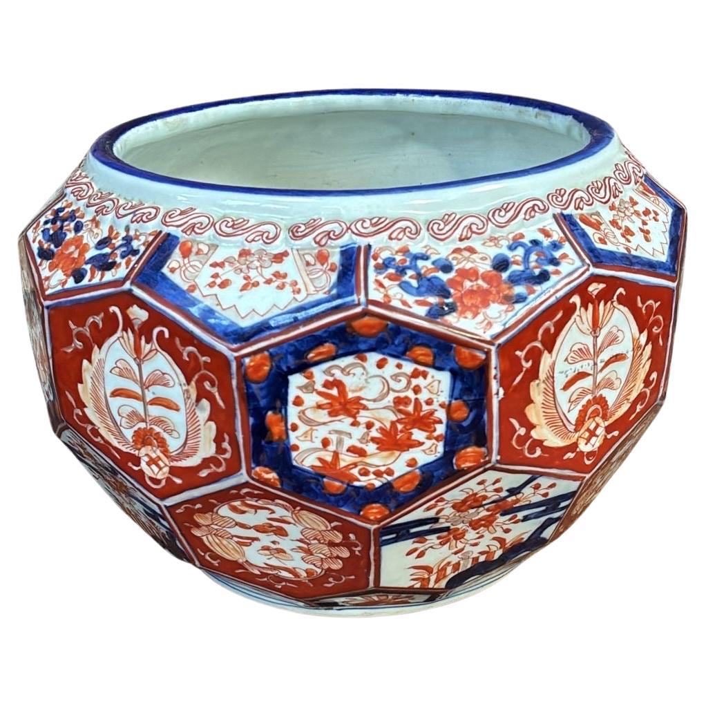 Large 19th Century Japanese Imari Planter Jardiniere