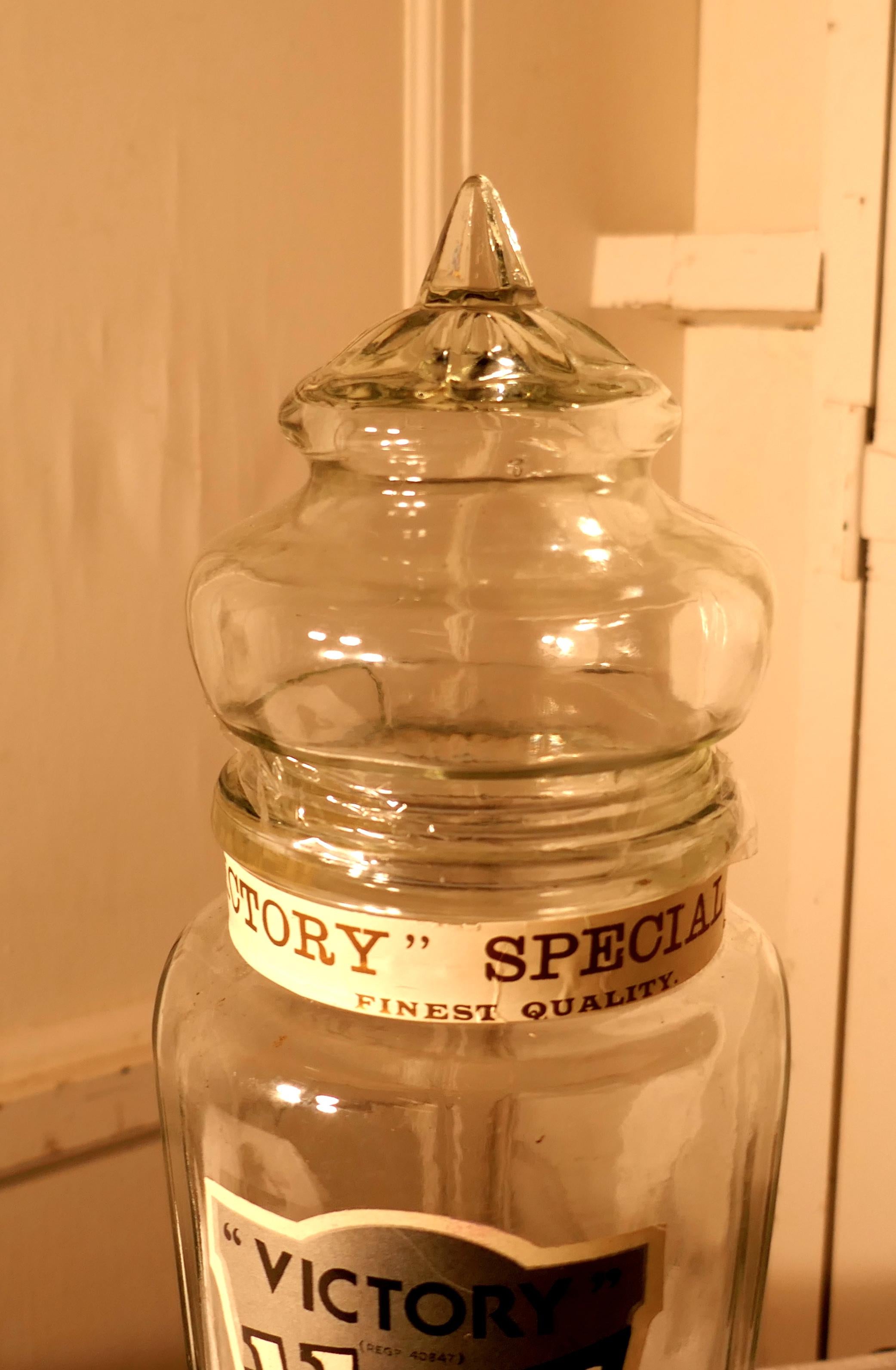Victorian Large 19th Century Large Victory Sweet Shop Jar For Sale