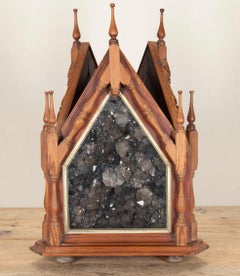 Large 19th Century Lead Workers Spa Display Cabinet
