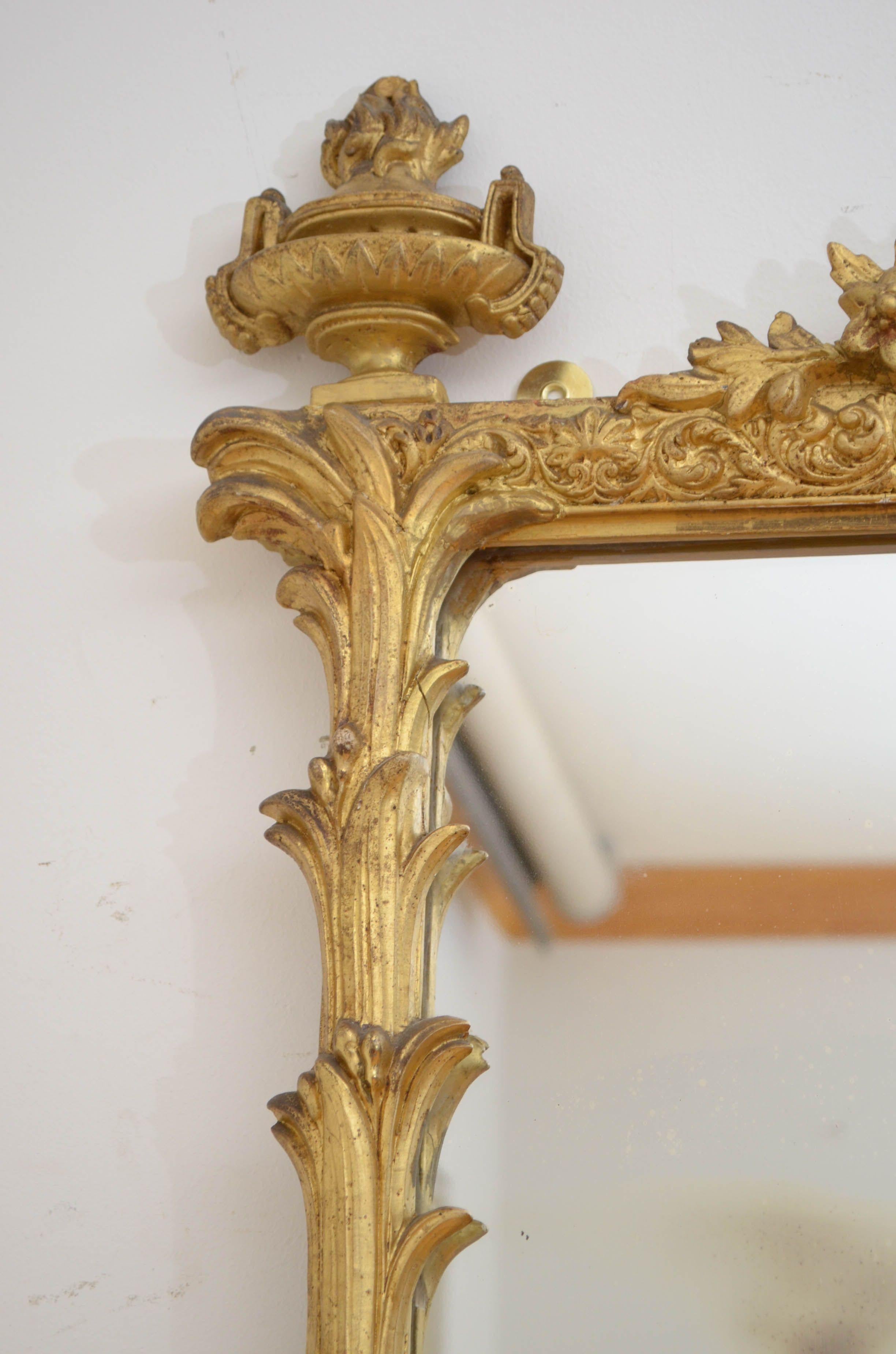 Large 19th Century Leaner Mirror 3