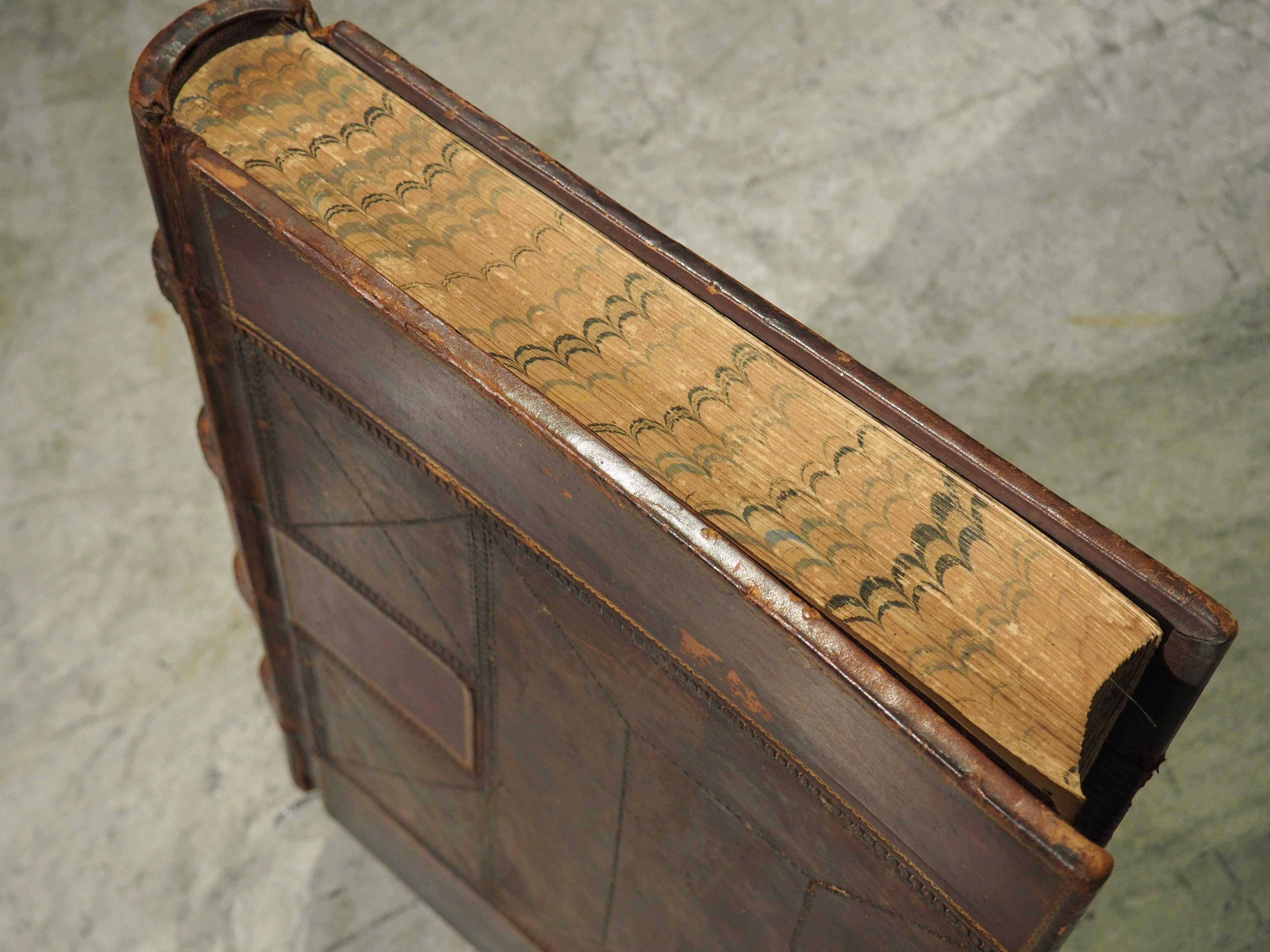 leather bound ledger book