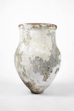 Large 19th Century Limed Andalusian Spanish Wabi Sabi Jar