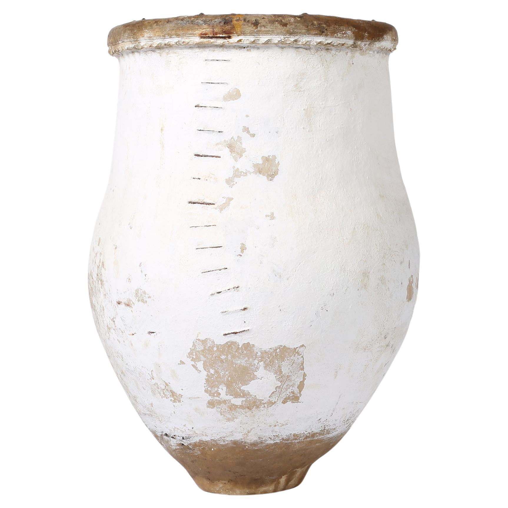 Grande vaso Wabi Sabi spagnolo calcinato del XIX secolo