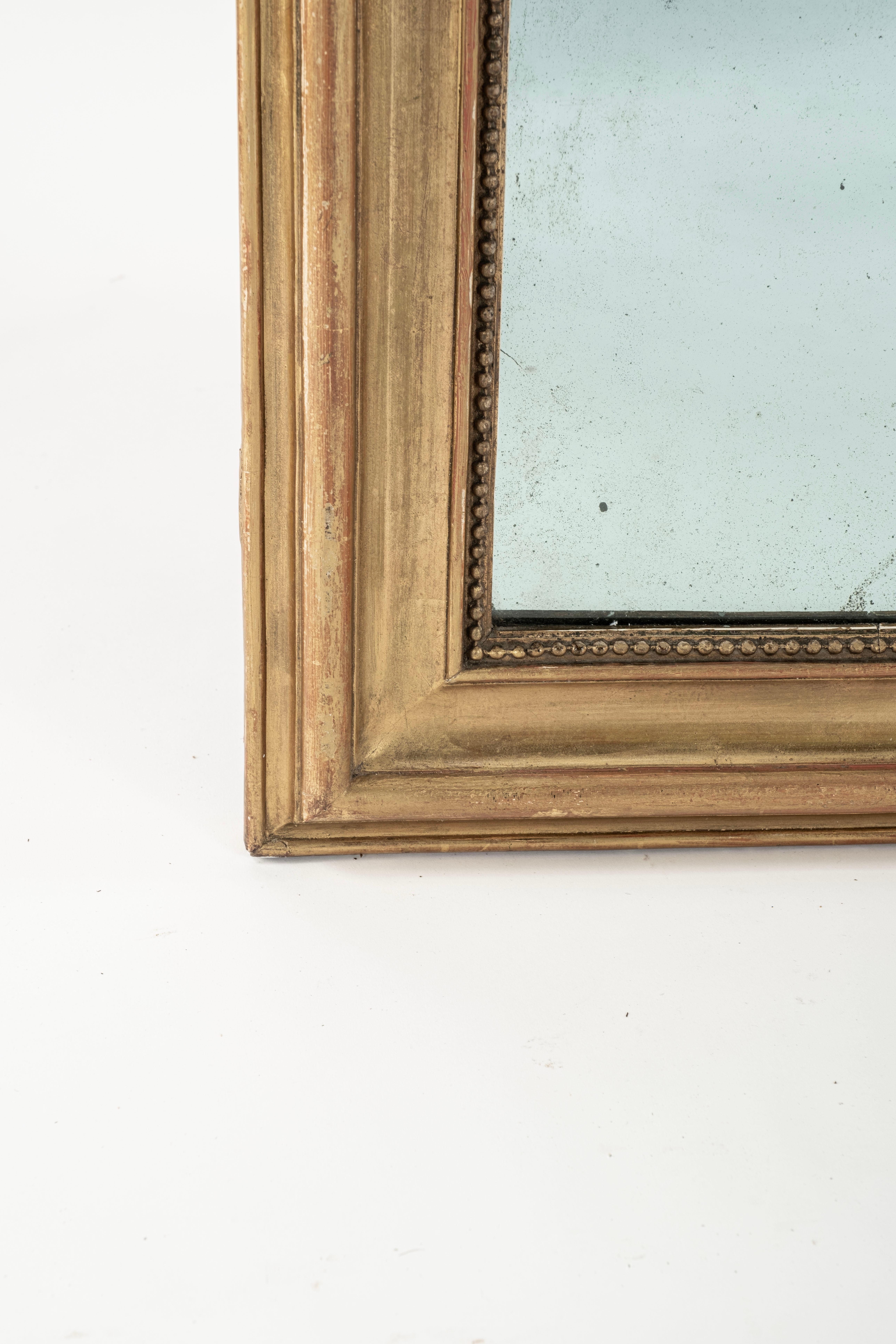 Legno dorato Grande specchio Louis Philippe del XIX secolo