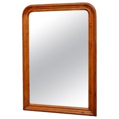 Large 19th Century Louis Philippe Style Mirror in Oak Wood, France Large 19th Century Louis Philippe Style Mirror in Oak Wood, France