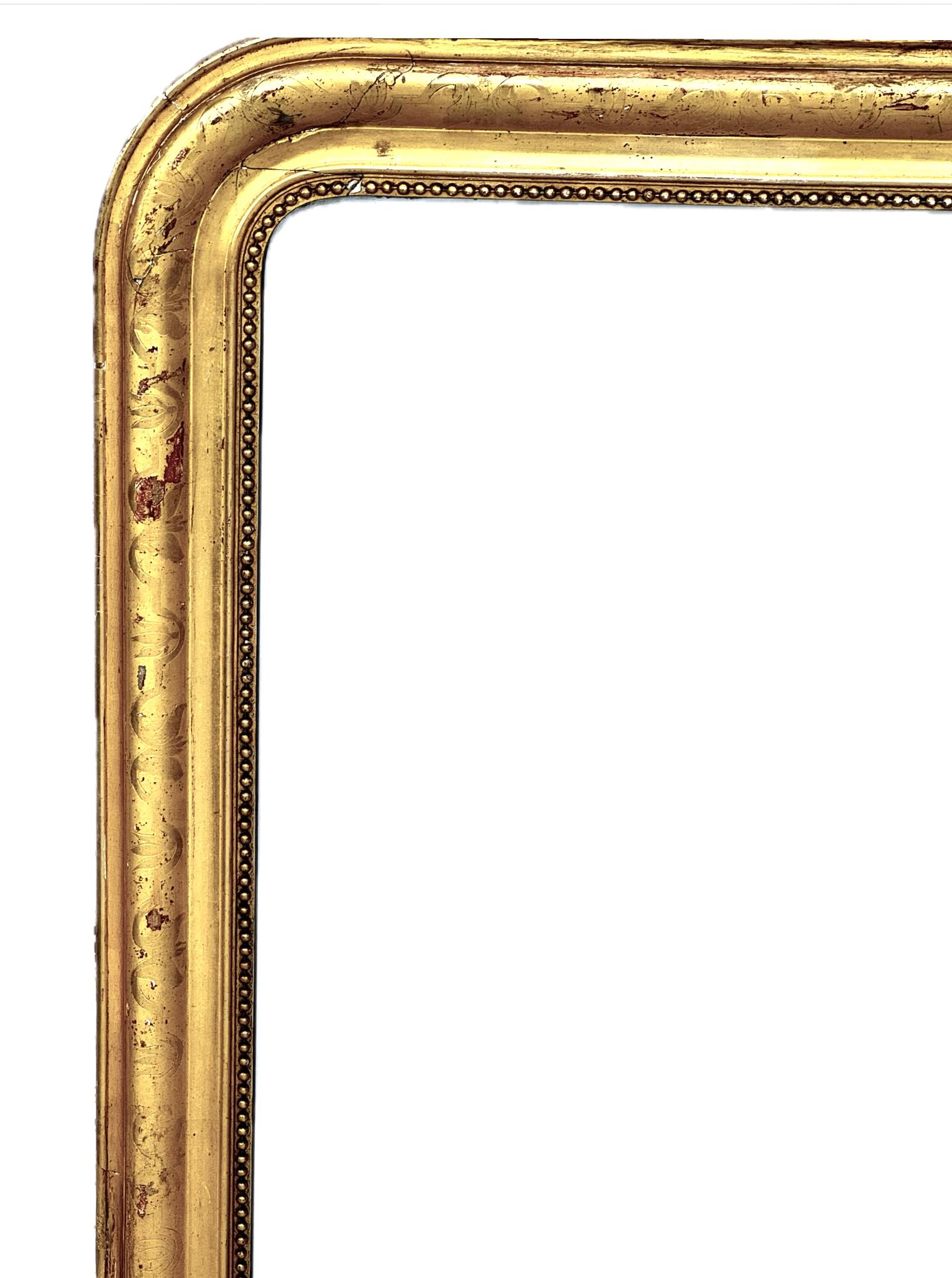 Gran espejo de pared Louis Philippe del siglo XIX Luis Felipe en venta