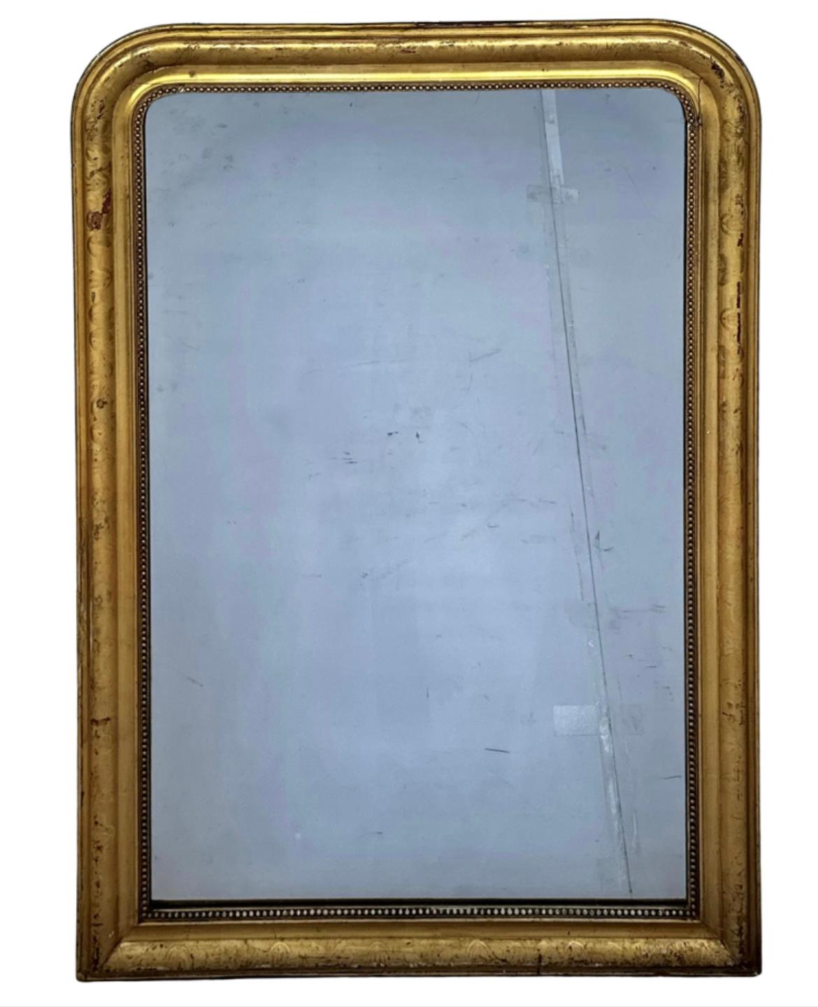 Gran espejo de pared Louis Philippe del siglo XIX en venta 3