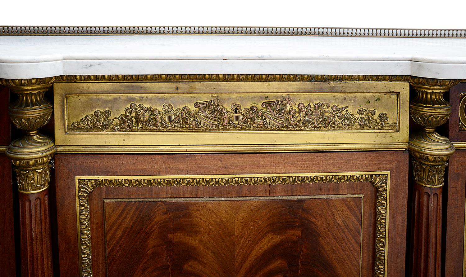 French Large 19th Century Louis XV Style Side Cabinet For Sale