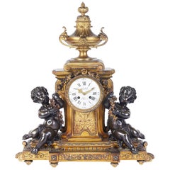 Large 19th Century Louis XVI Style Mantel Clock