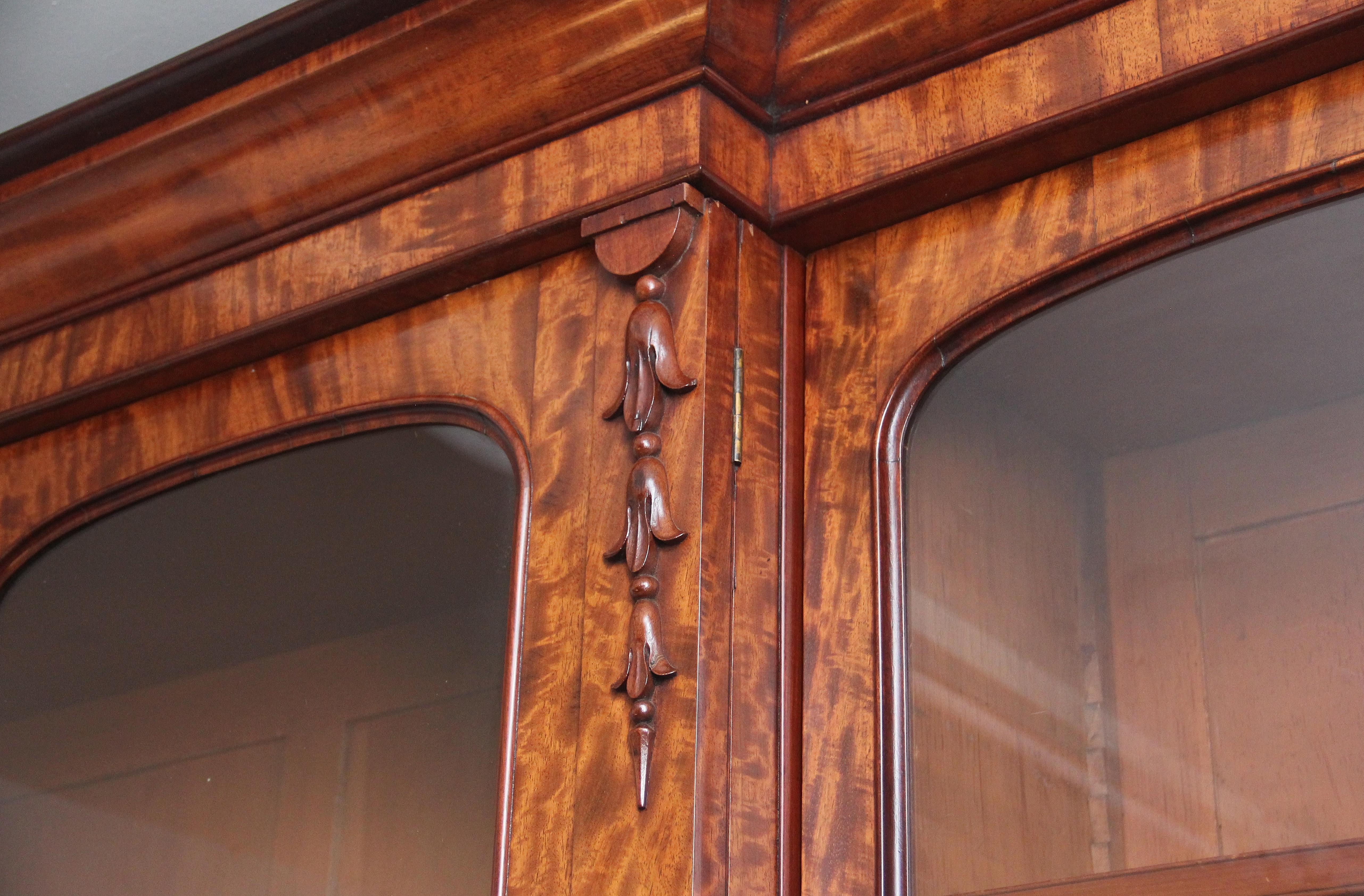 large 19th Century mahogany breakfront bookcase 3