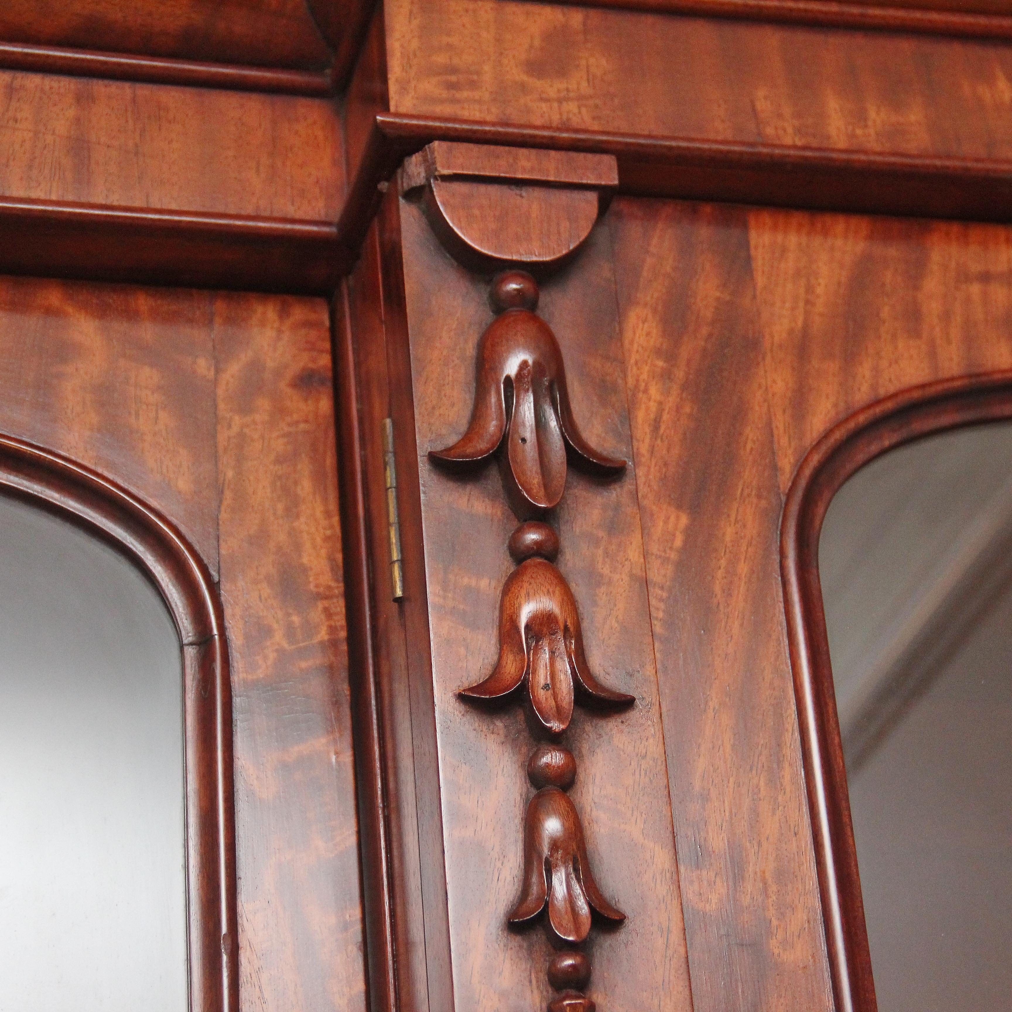 large 19th Century mahogany breakfront bookcase 5