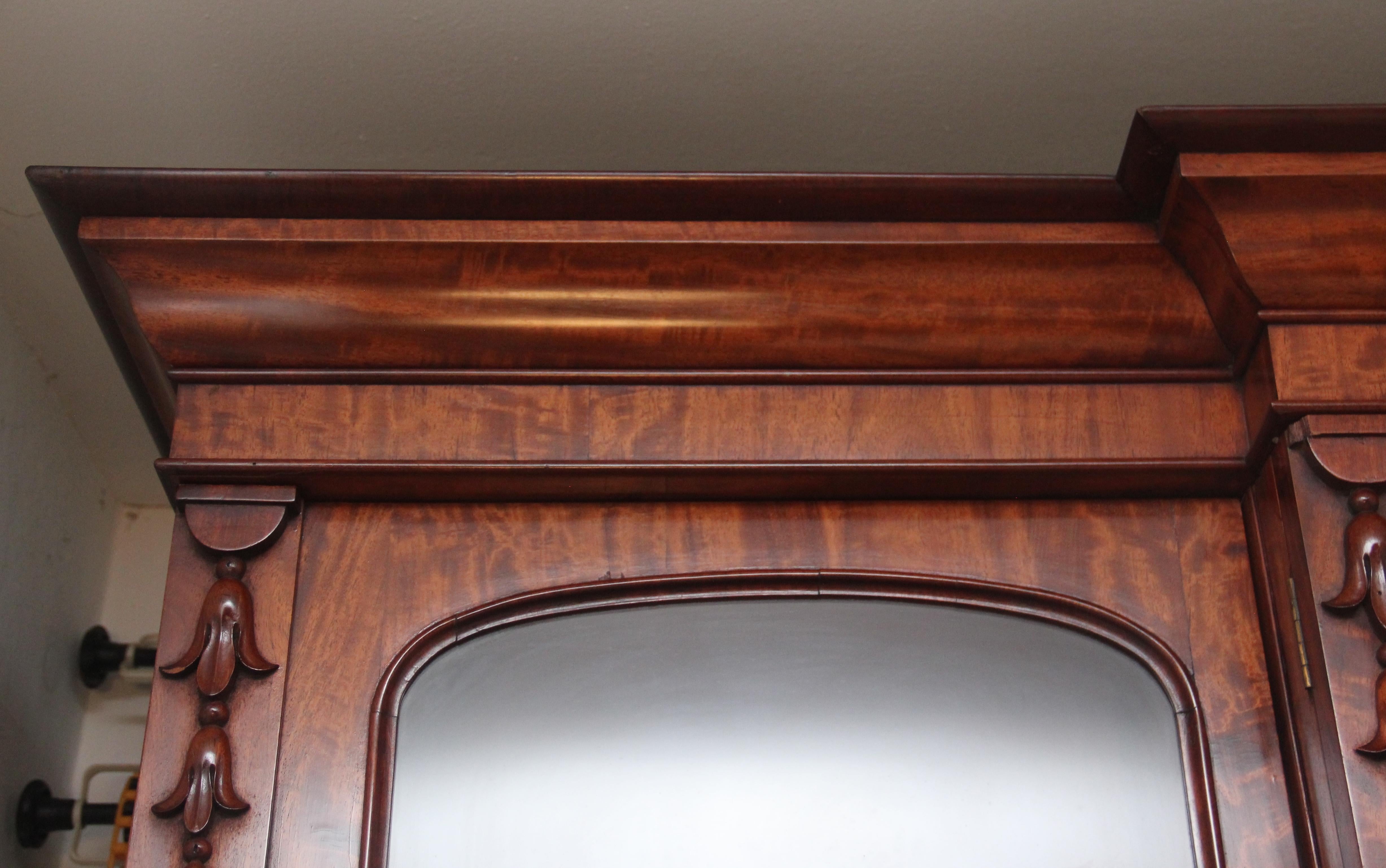 large 19th Century mahogany breakfront bookcase 6