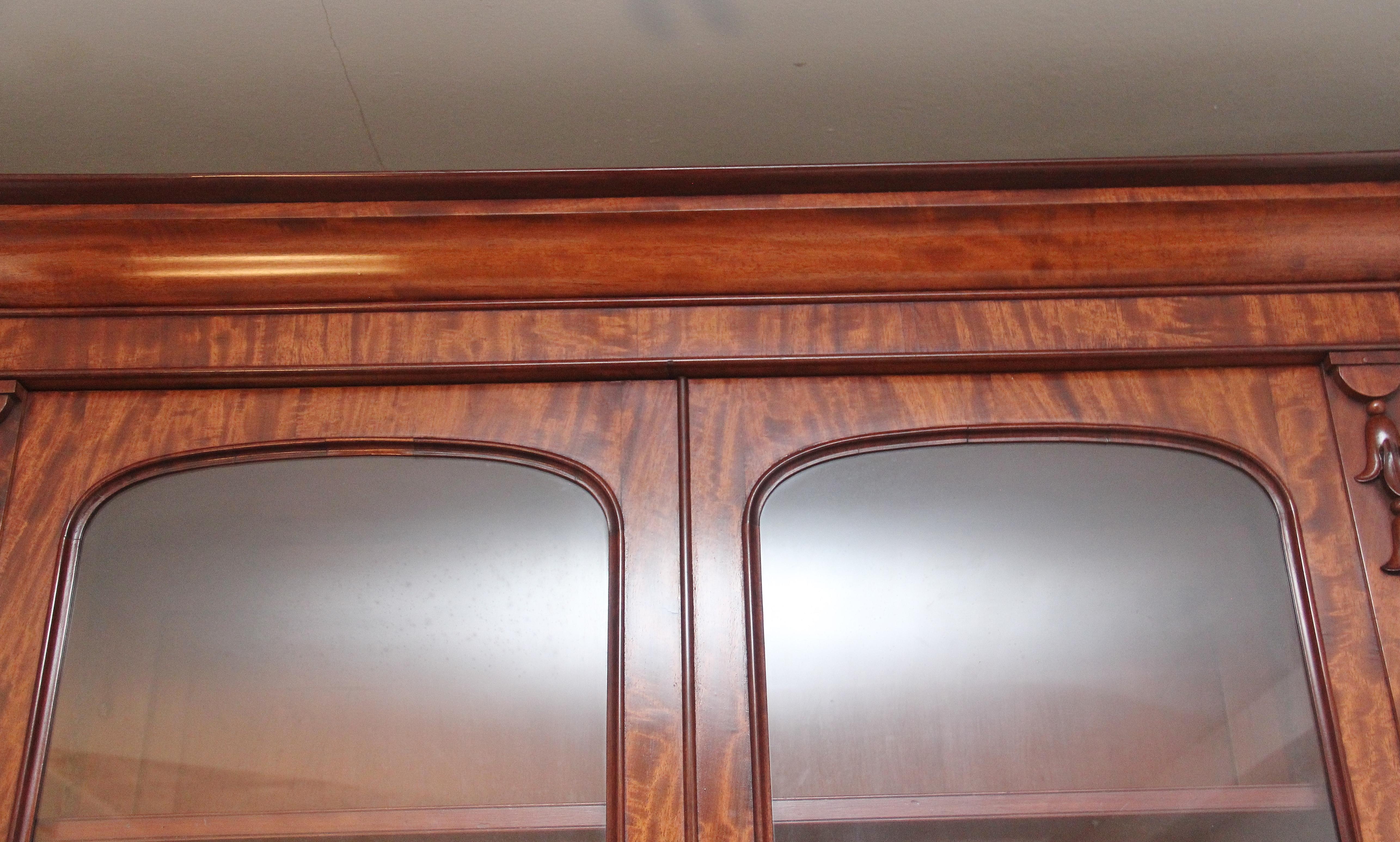 large 19th Century mahogany breakfront bookcase 7