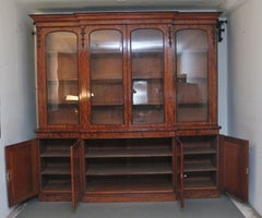 large 19th Century mahogany breakfront bookcase