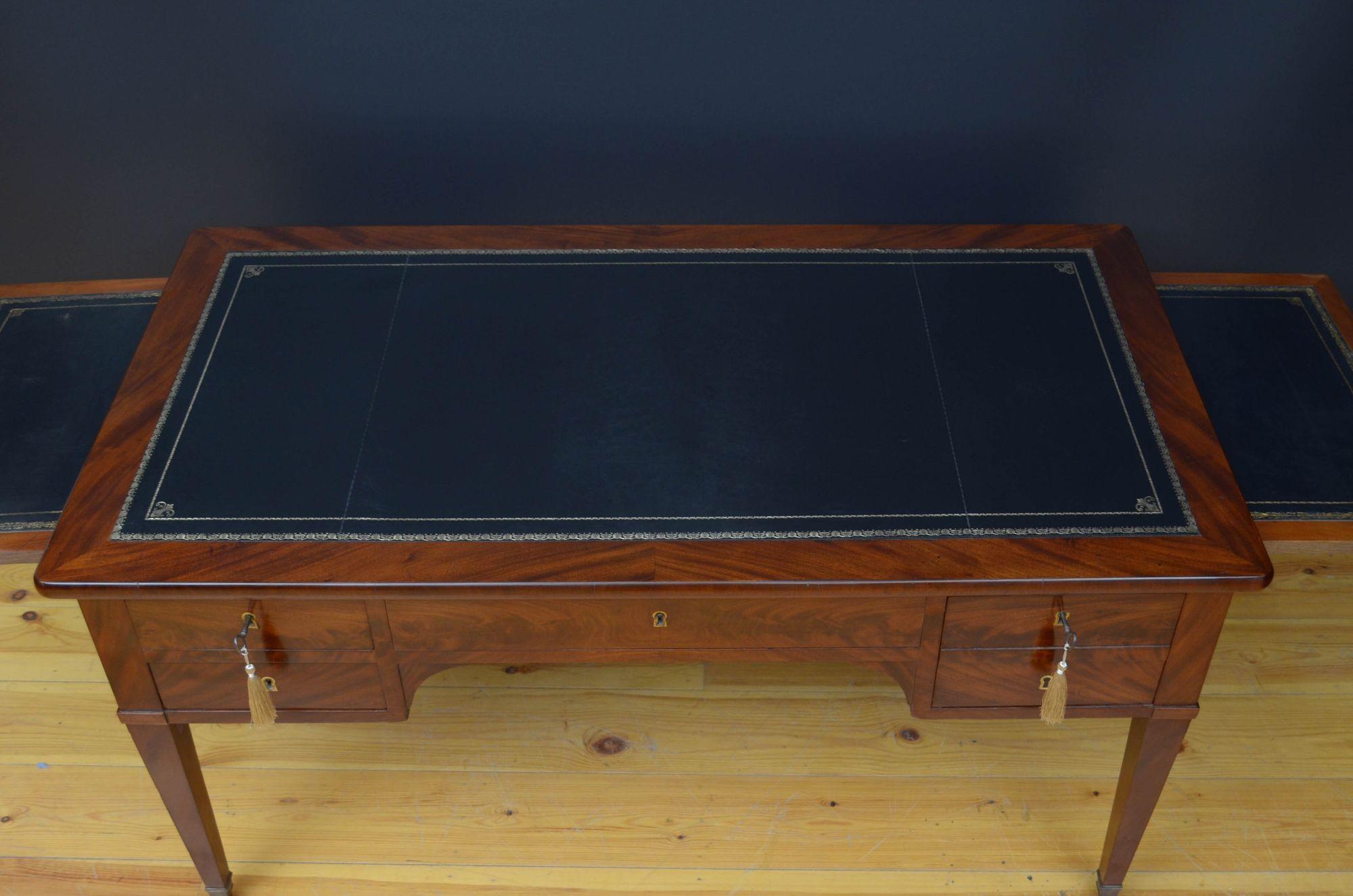 Large 19th Century Mahogany Writing Table 3
