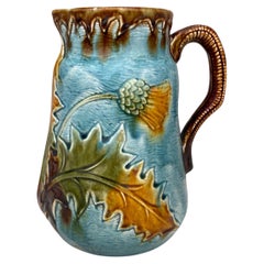 Grande brocca per carciofi in maiolica Wasmuel Majolica del XIX secolo