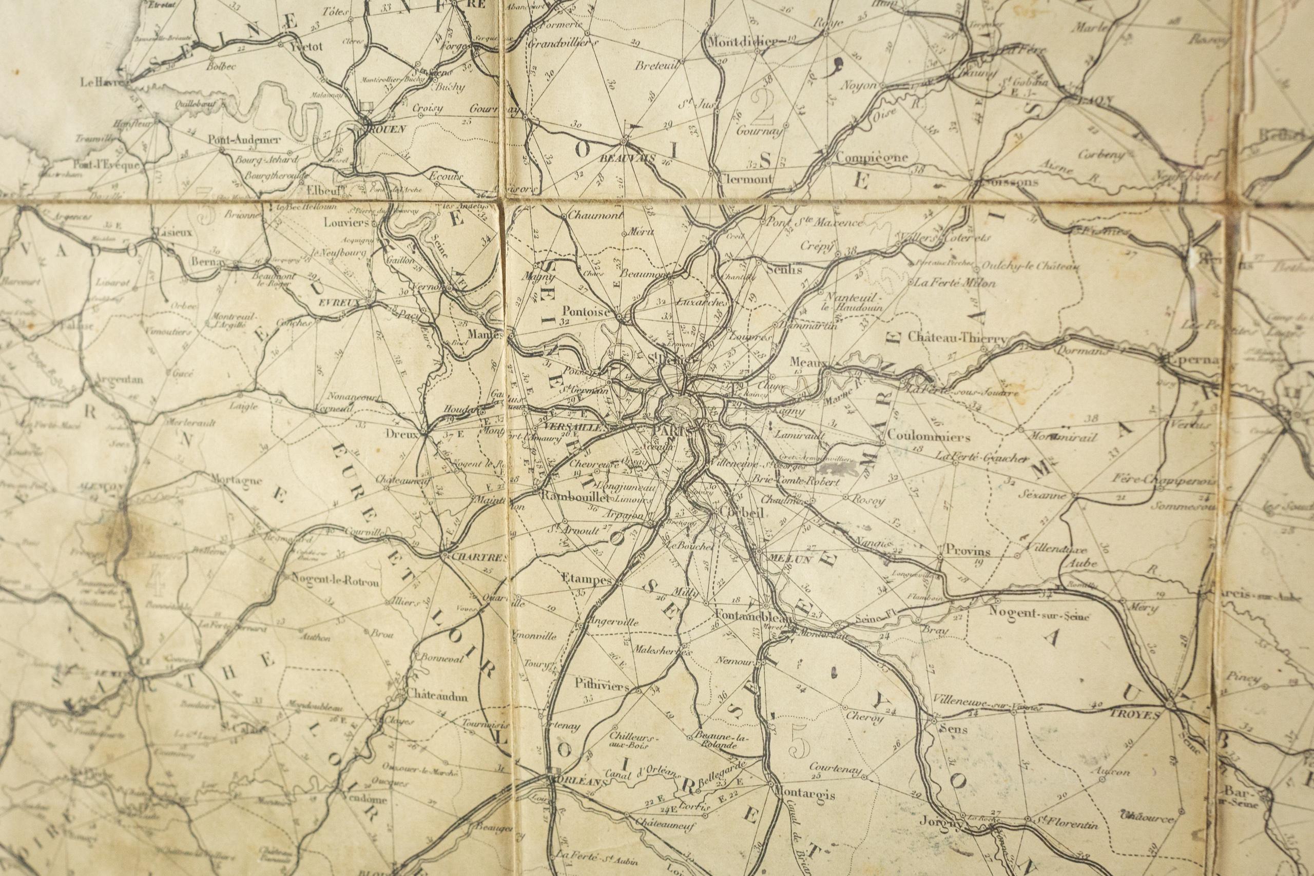 Grande carte de France du 19ème siècle en vente 2