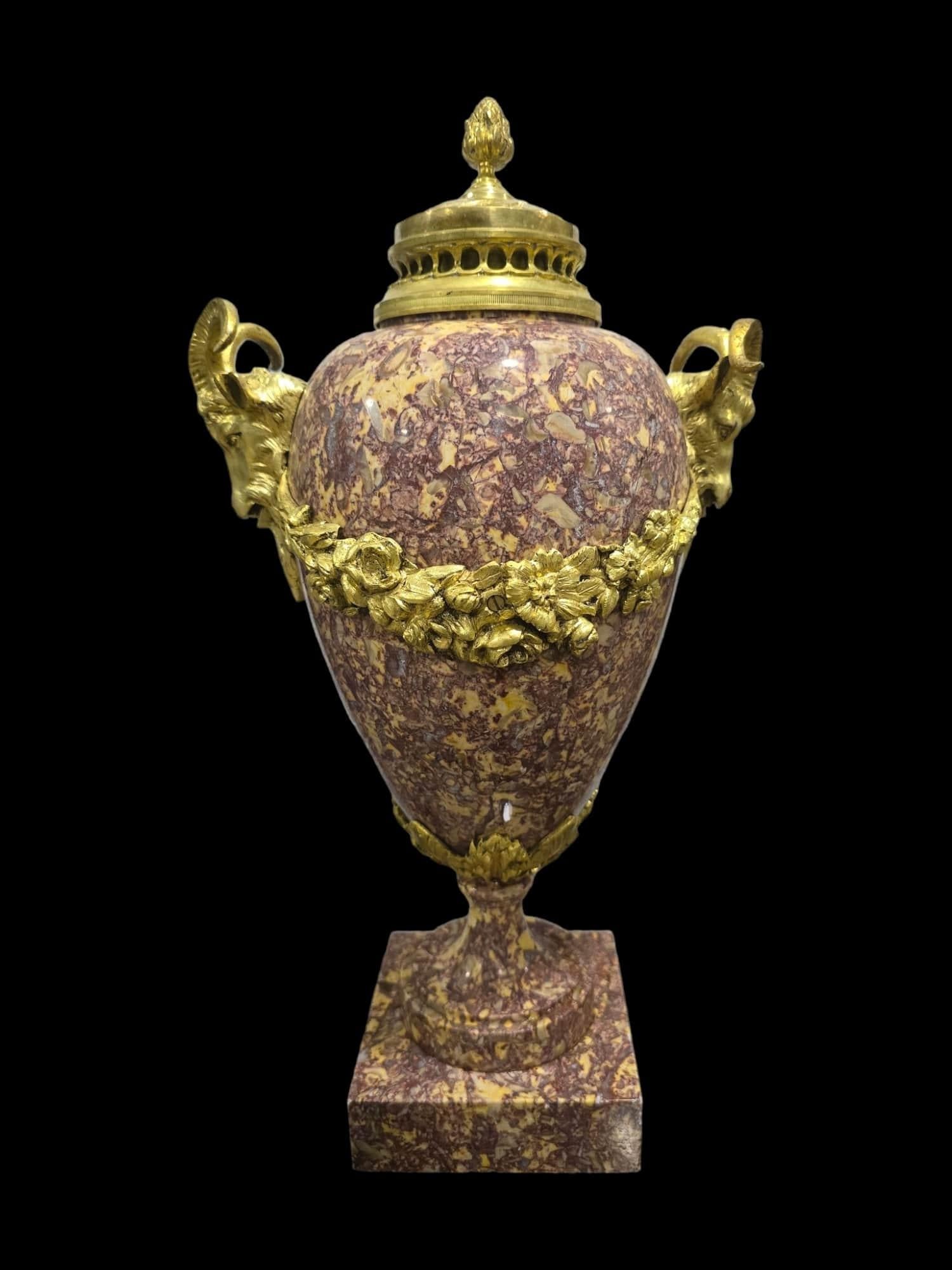 Large 19th Century Marble and Bronze Vase For Sale 15