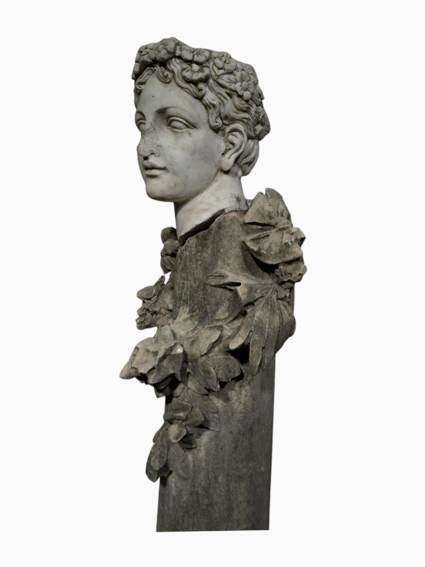GRANDE STATUA IN MARMO DEL XIX SECOLO - 120 cm in vendita 6
