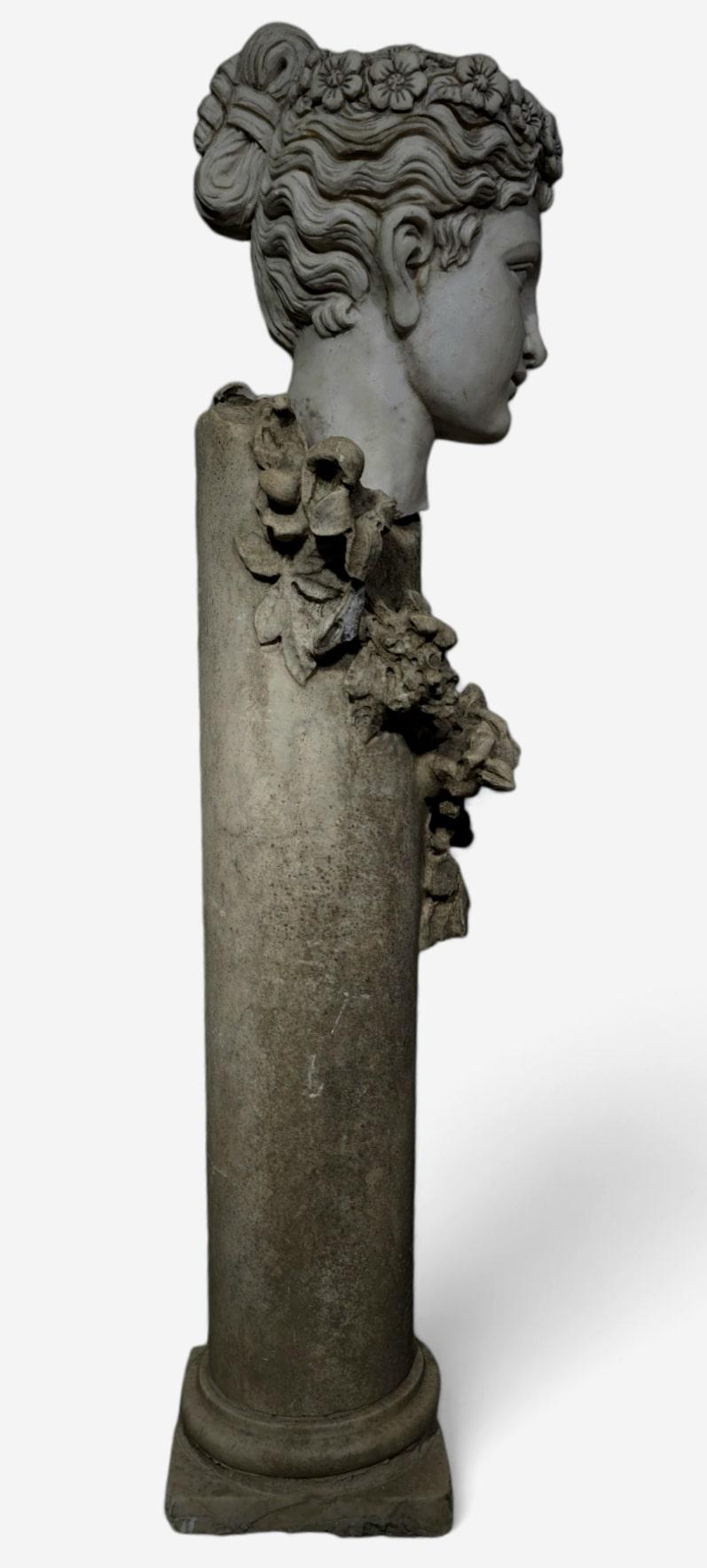GRANDE STATUA IN MARMO DEL XIX SECOLO - 120 cm In condizioni buone in vendita a Madrid, ES