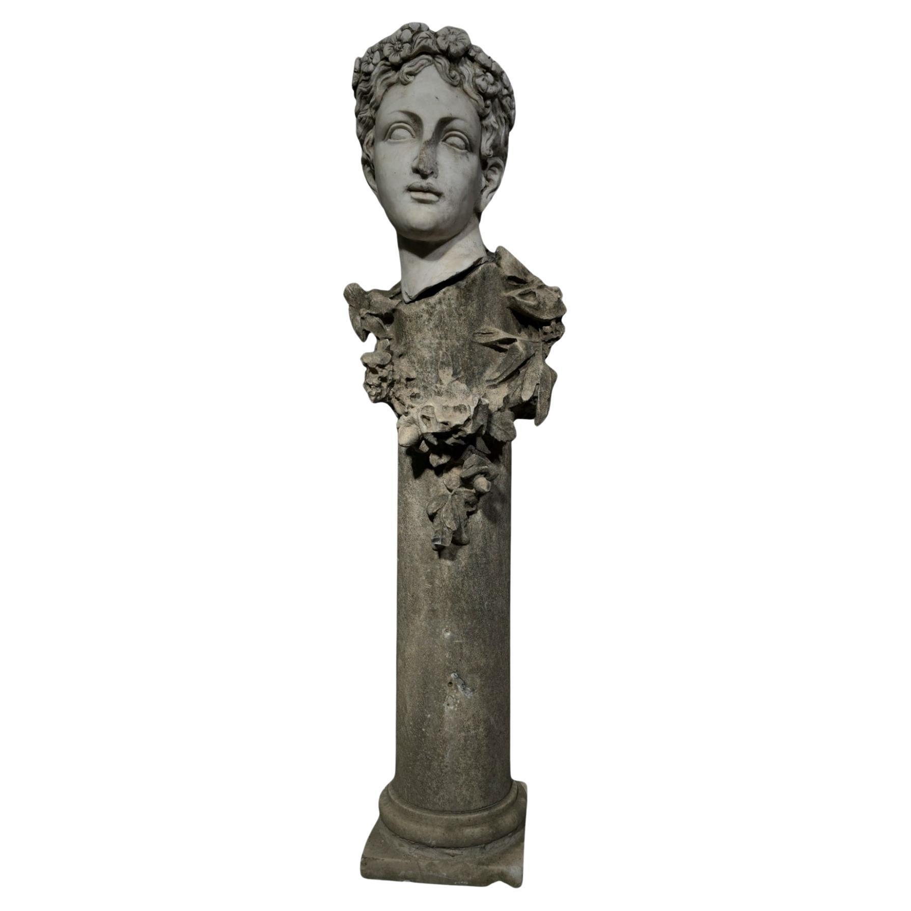 GRANDE STATUA IN MARMO DEL XIX SECOLO - 120 cm in vendita