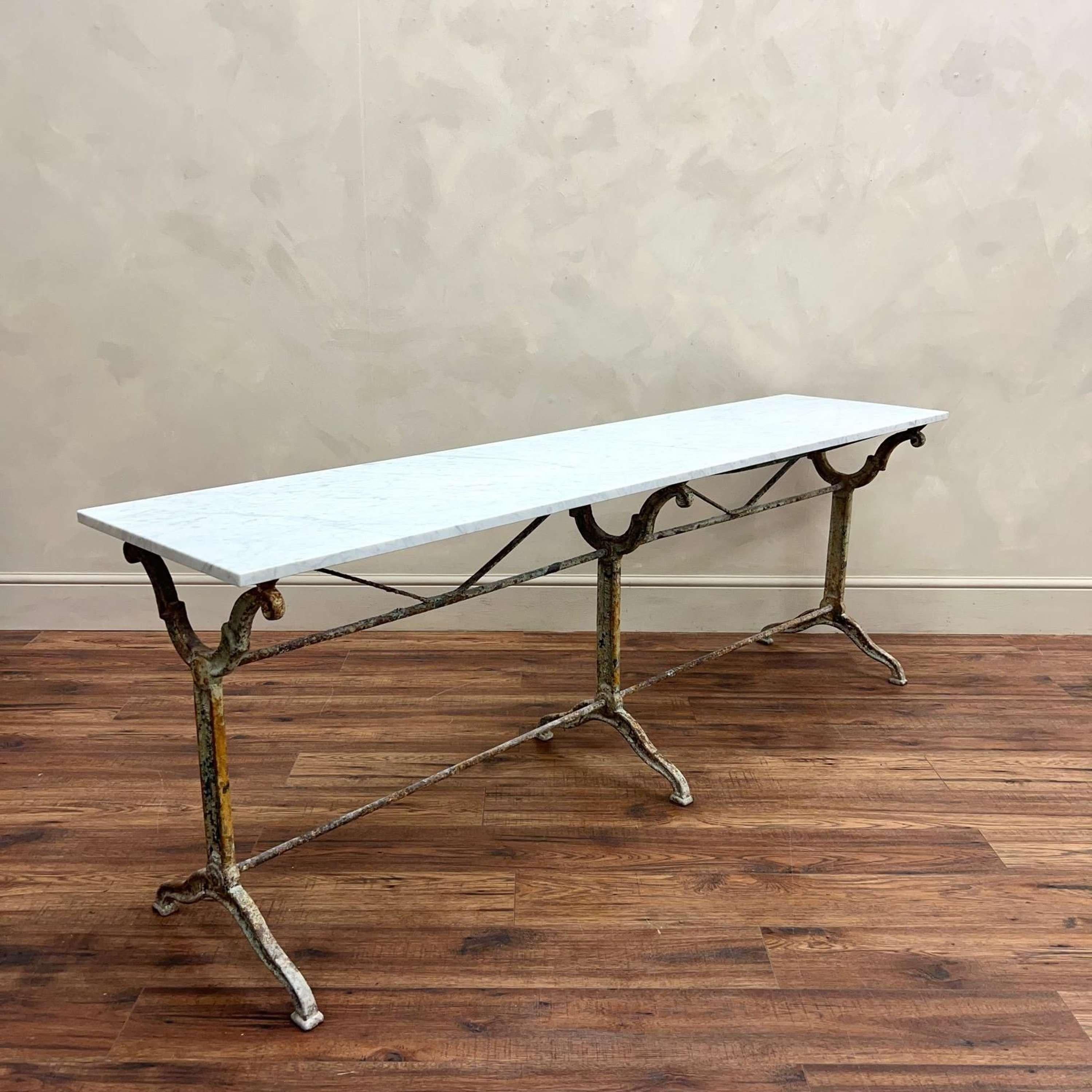 Large 19th Century Marble Top French Garden Table Console For Sale At large-19th-century-marble-top-french-garden-table-console-for-sale-at