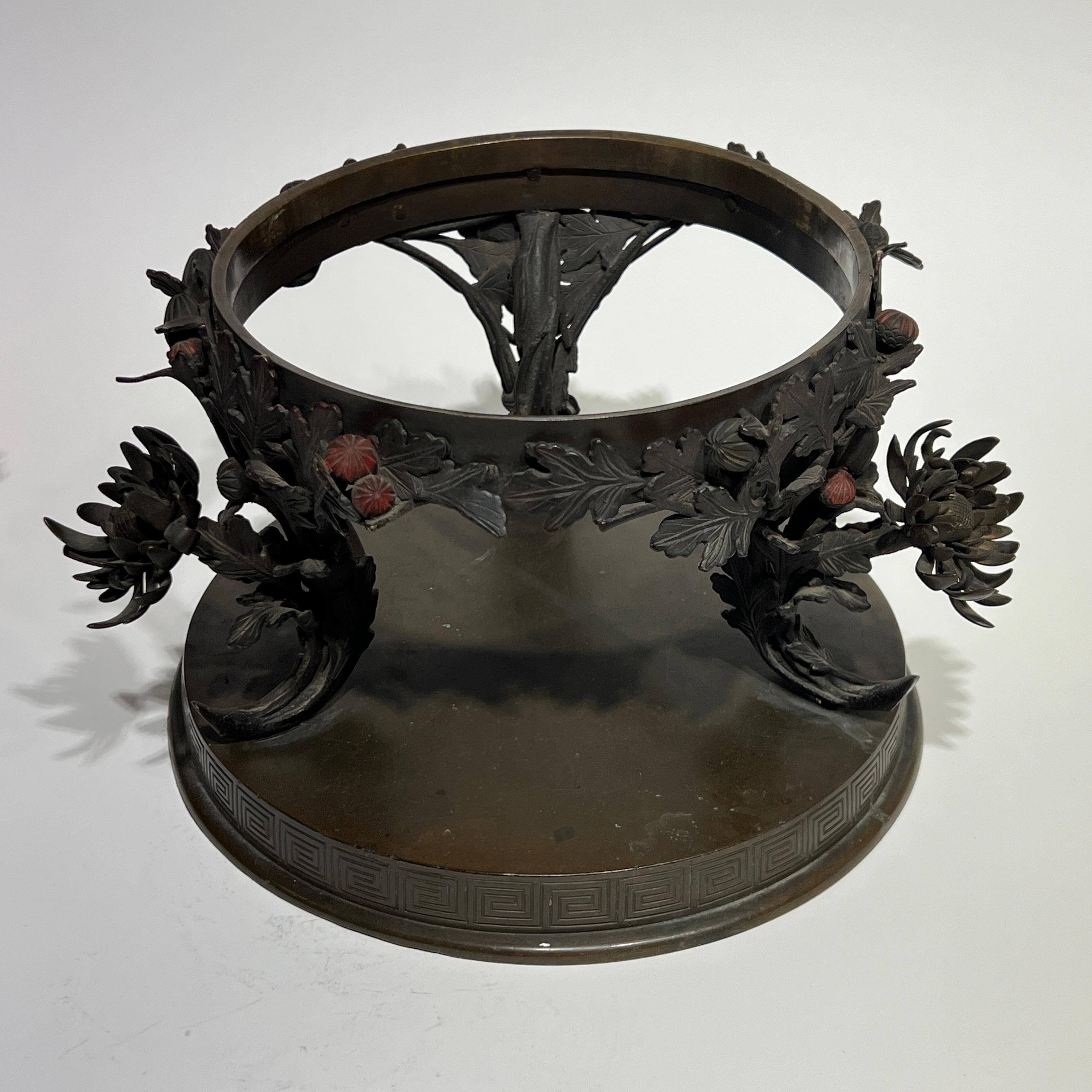 Large 19th Century Meiji Japanese Bronze Censer 16