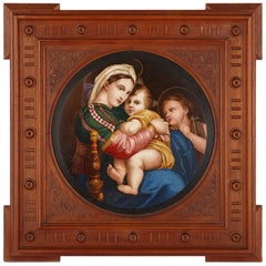 Large 19th Century Micro-Mosaic after Raphael's "Madonna della seggiola"