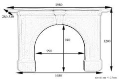 Large 19th Century Mid-Victorian Arched Carrara Marble Fireplace Surround