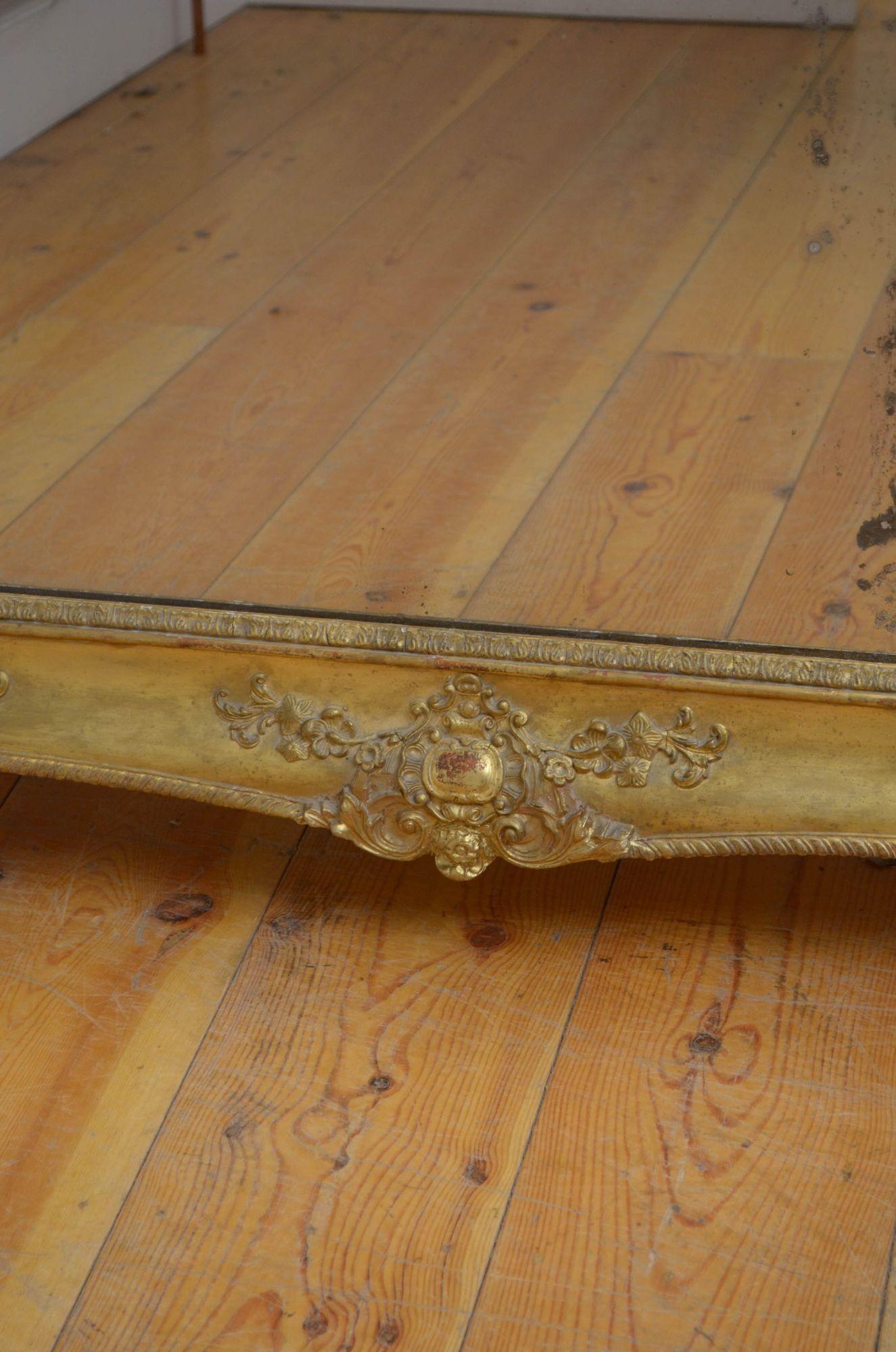 Large 19th Century Mirror In Good Condition For Sale In Whaley Bridge, GB
