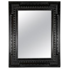 Large 19th Century Mirror with Ebonized Frame in the Dutch Style