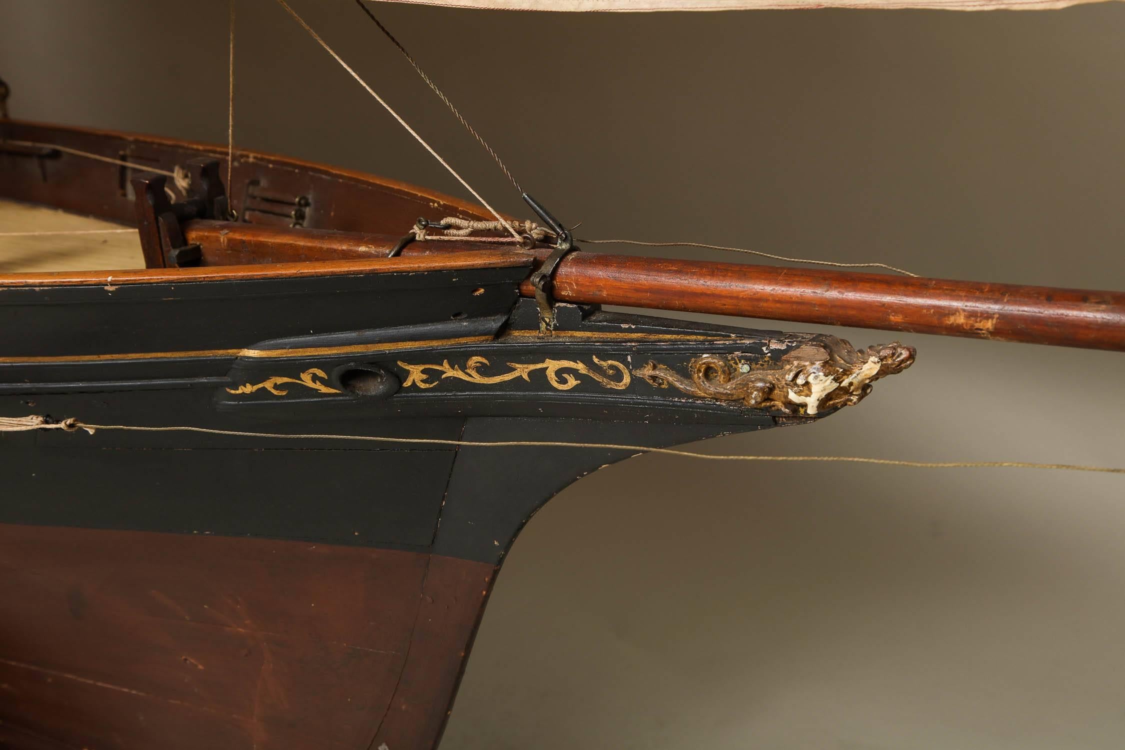 Massives Handelsschiff-Schreinermodell (Mittleres 19. Jahrhundert) im Angebot